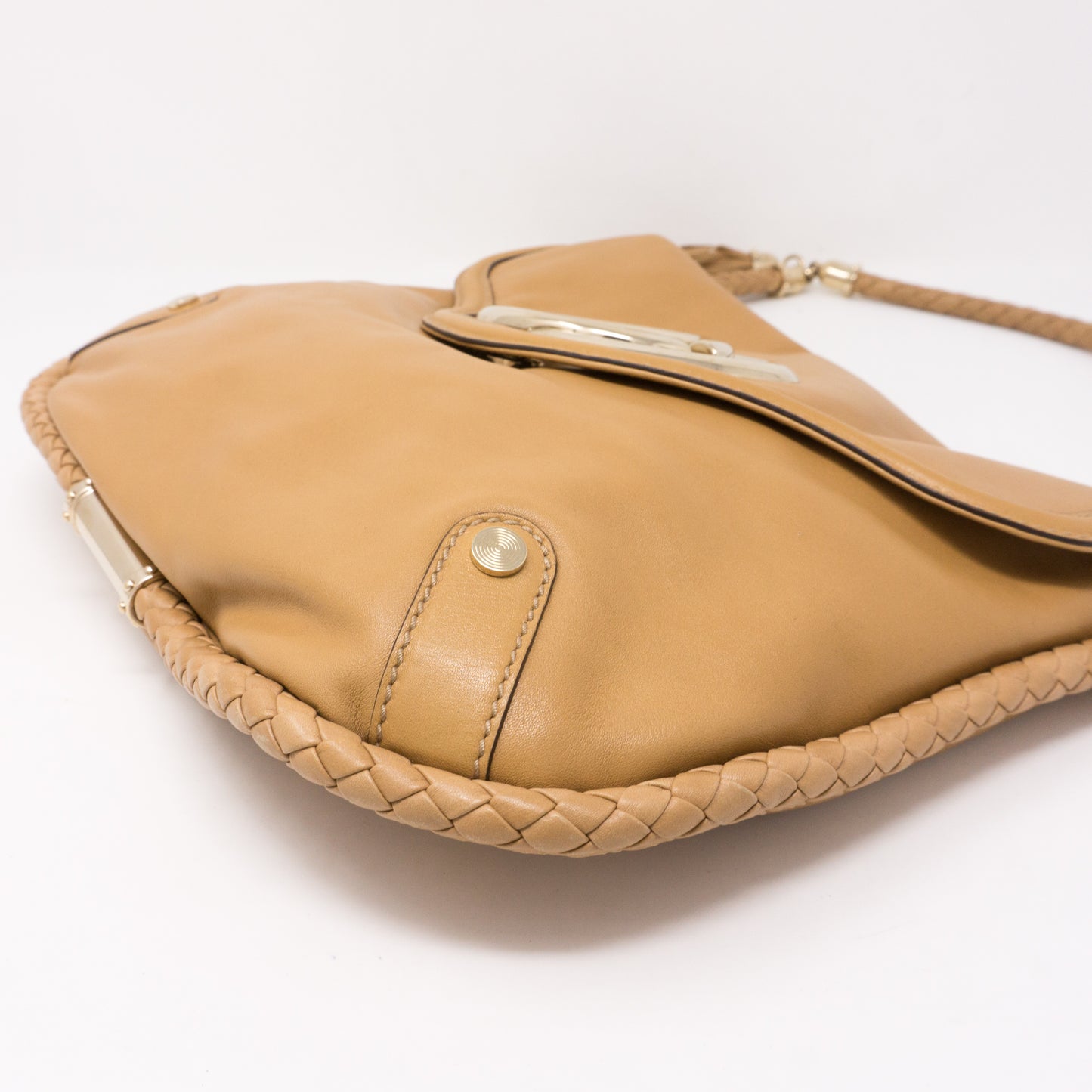 Britt Shoulder Bag Beige Leather