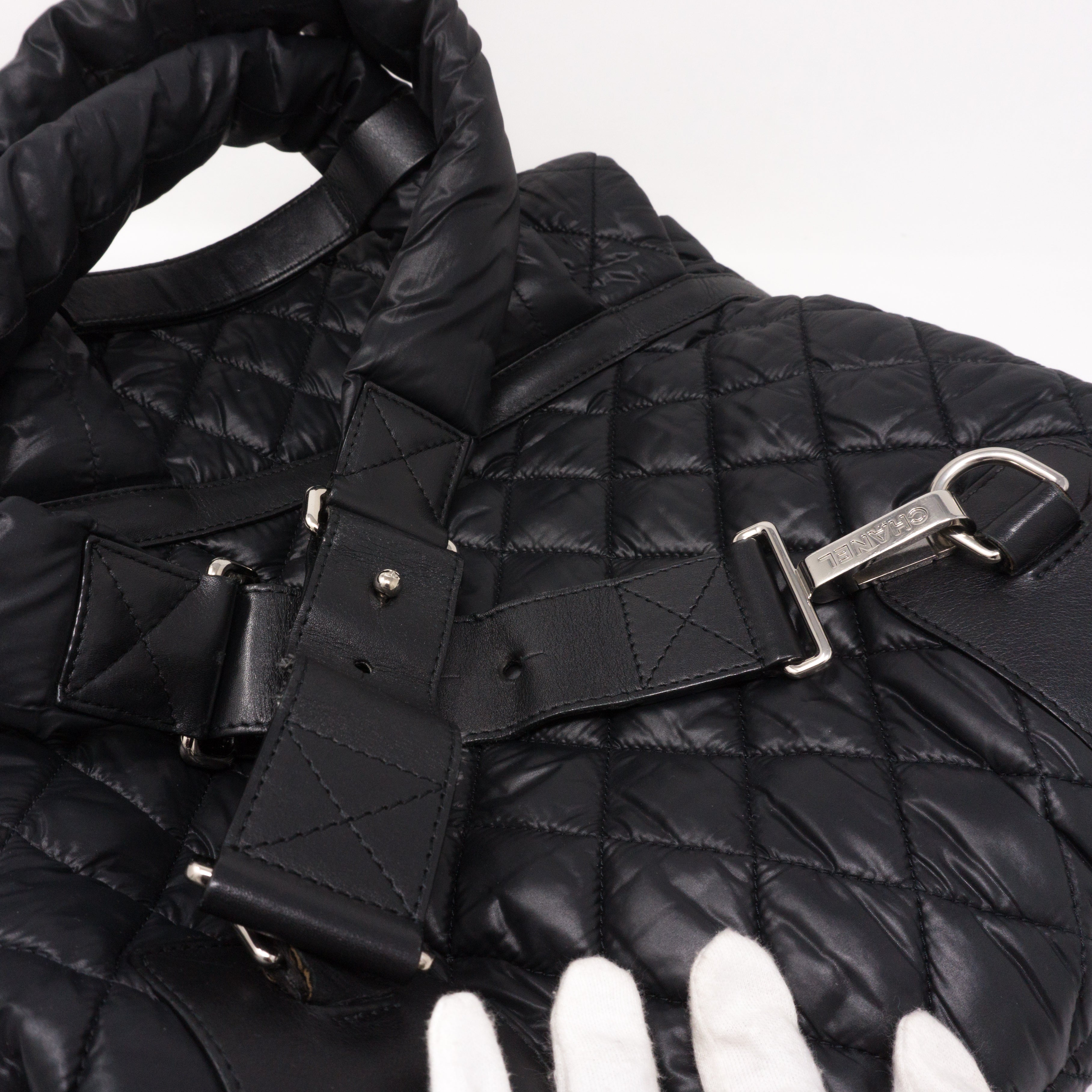 Coco Cocoon Black Quilted Nylon Backpack