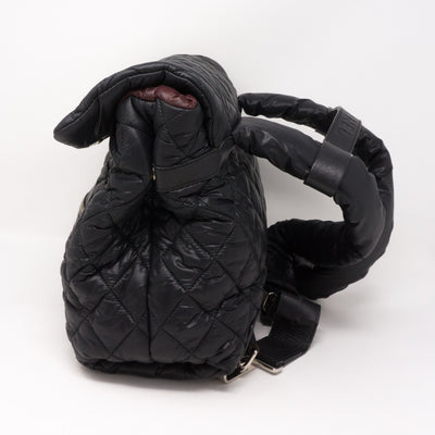 Coco Cocoon Black Quilted Nylon Backpack