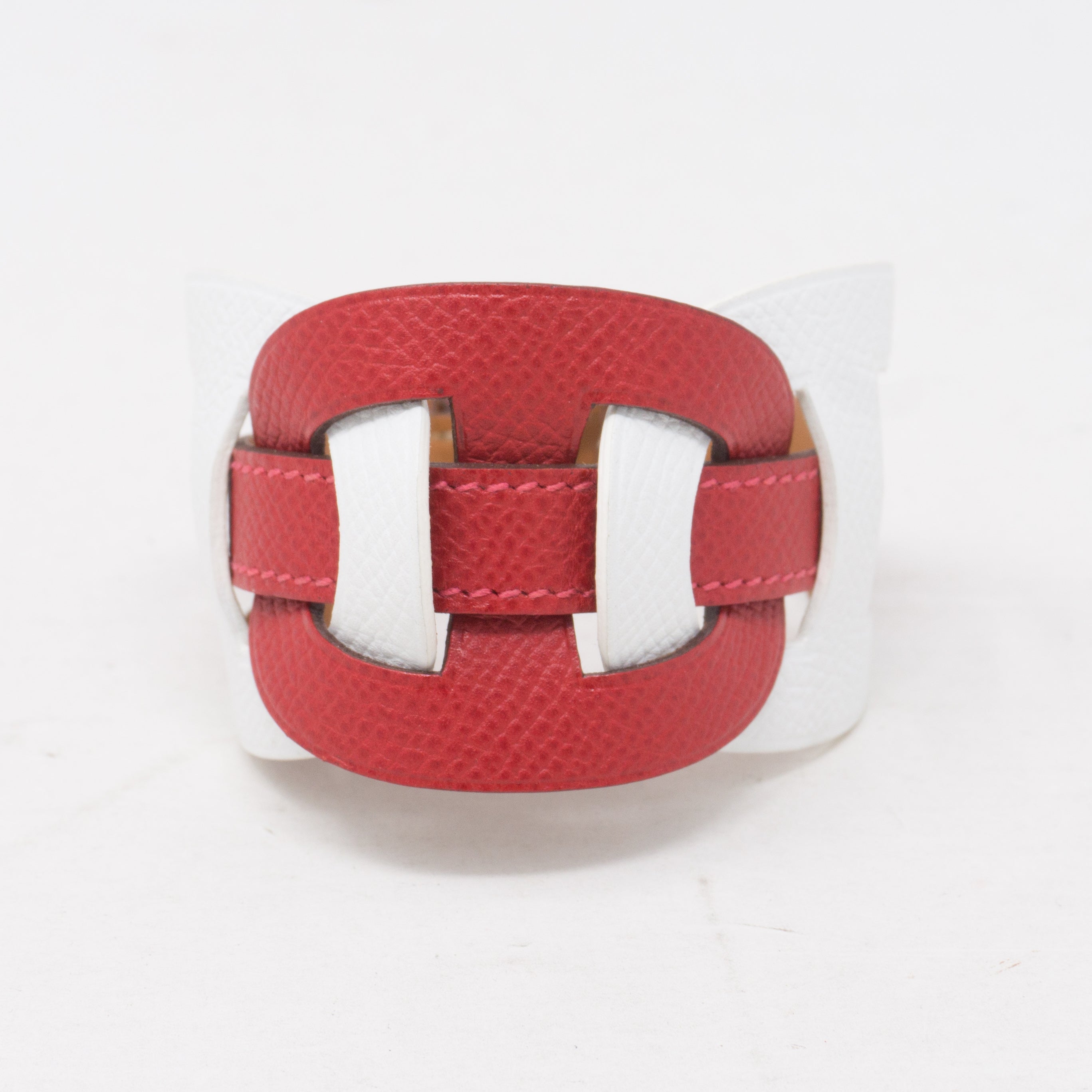 Fétiche Leather Bracelet Red White