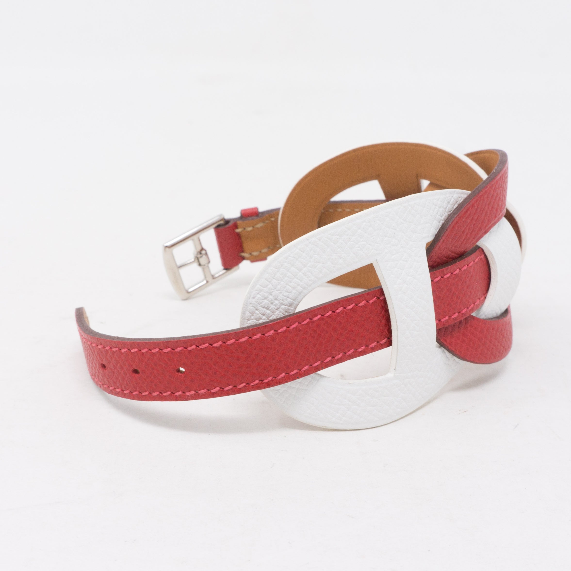 Fétiche Leather Bracelet Red White
