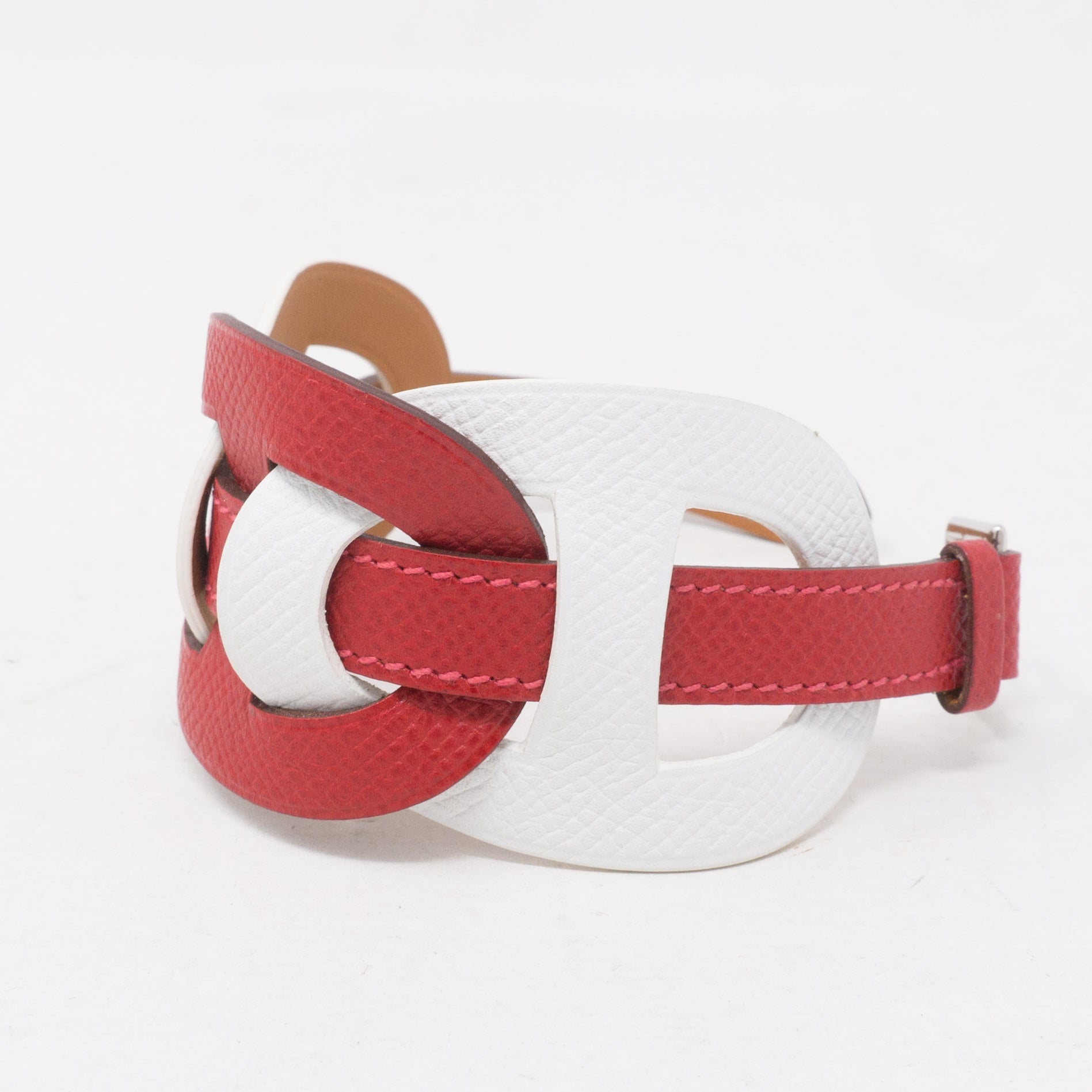 Fétiche Leather Bracelet Red White