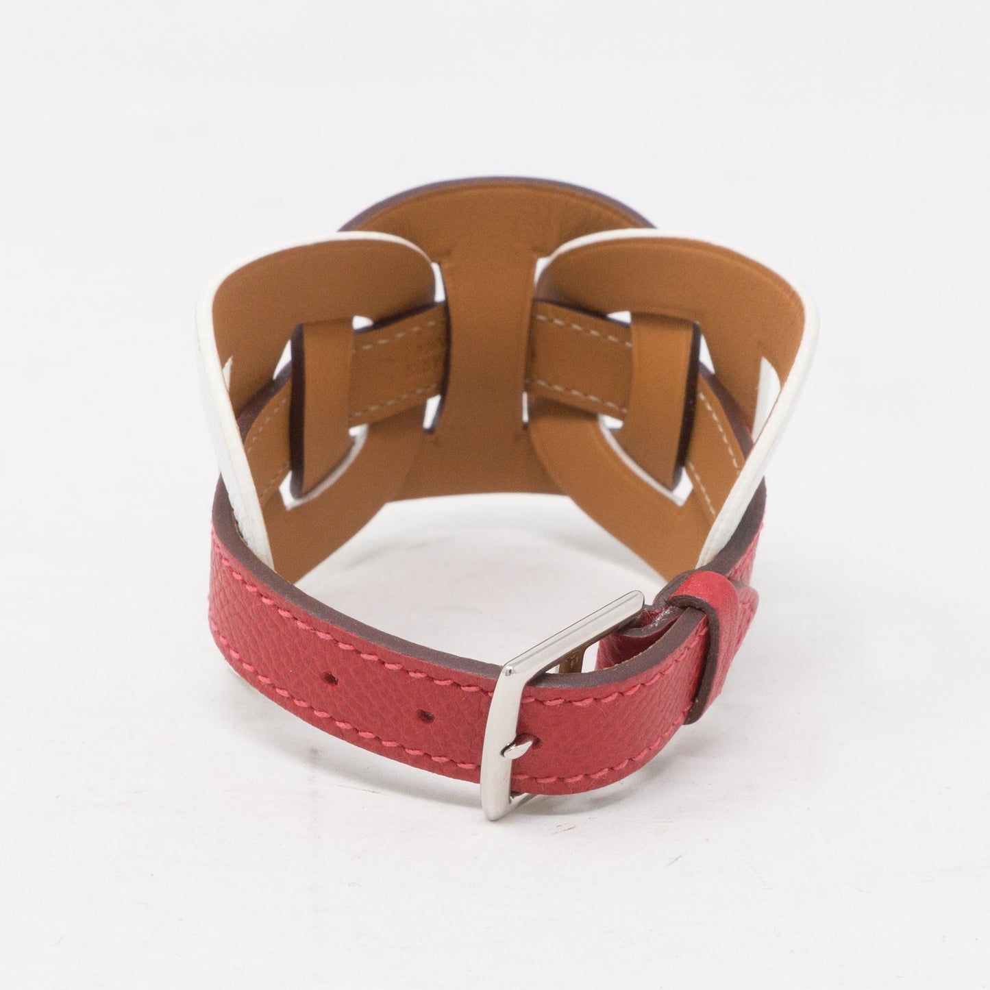Fétiche Leather Bracelet Red White