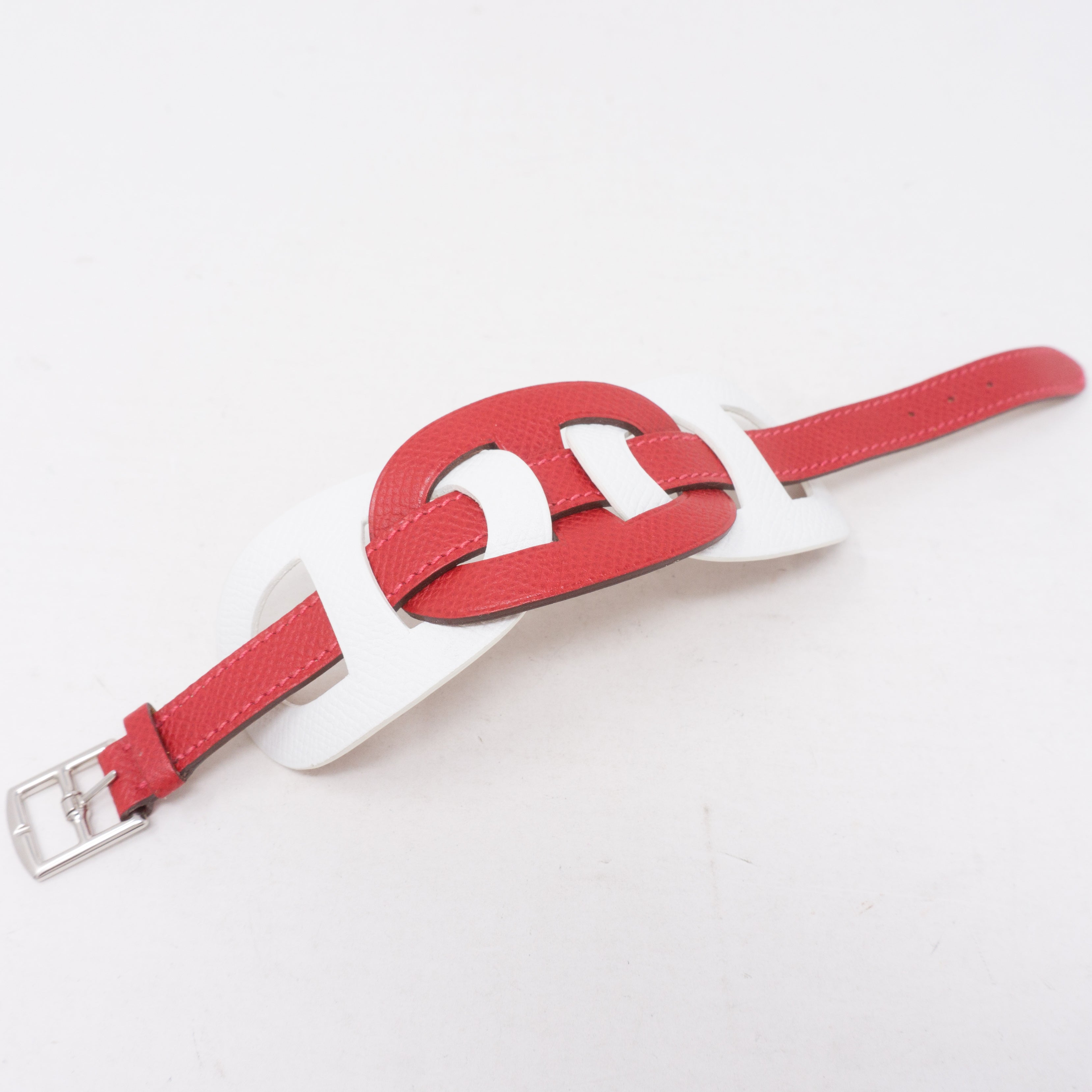 Fétiche Leather Bracelet Red White