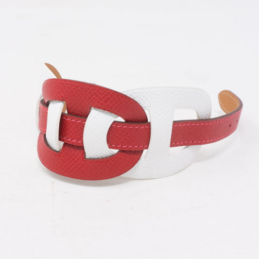 Fétiche Leather Bracelet Red White