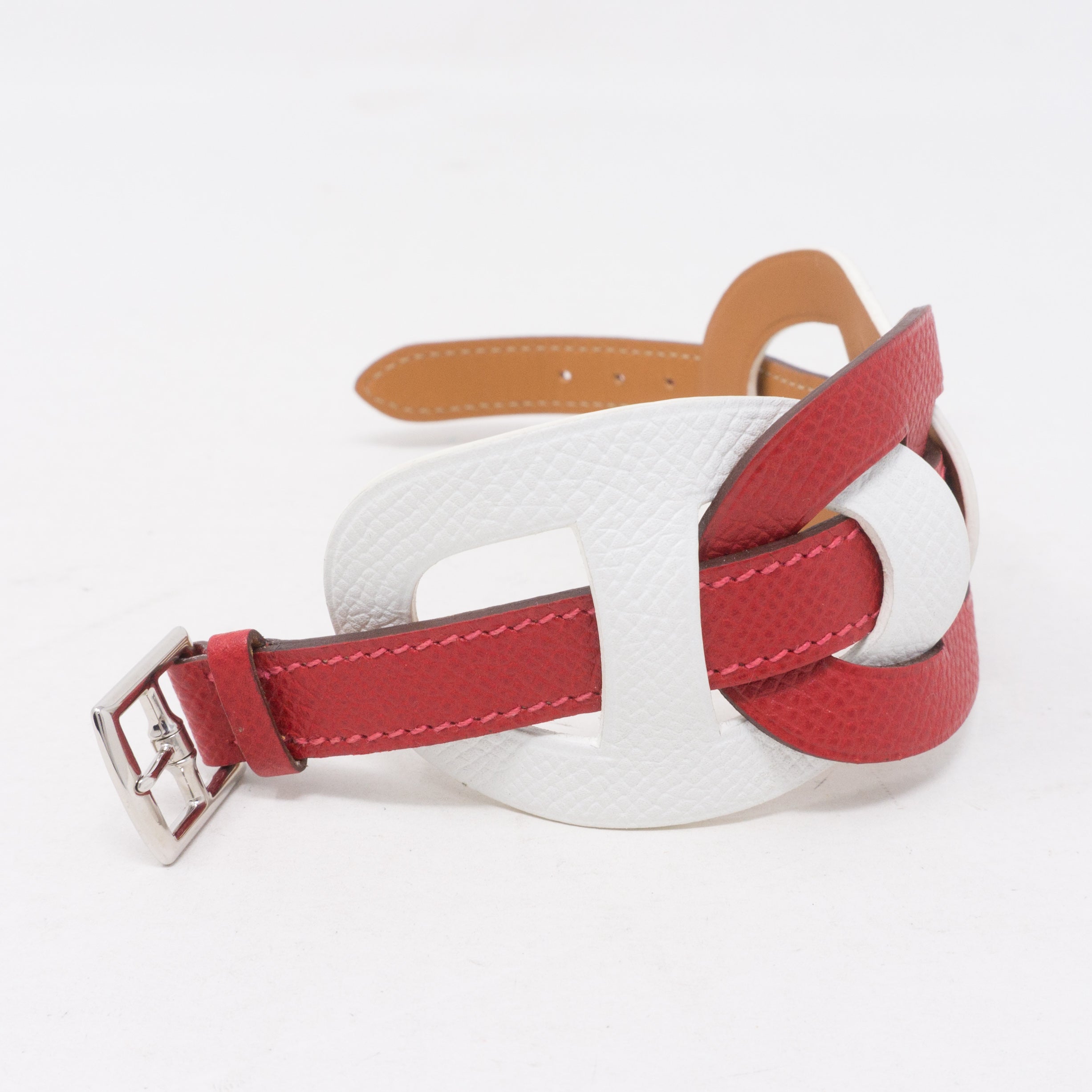Fétiche Leather Bracelet Red White