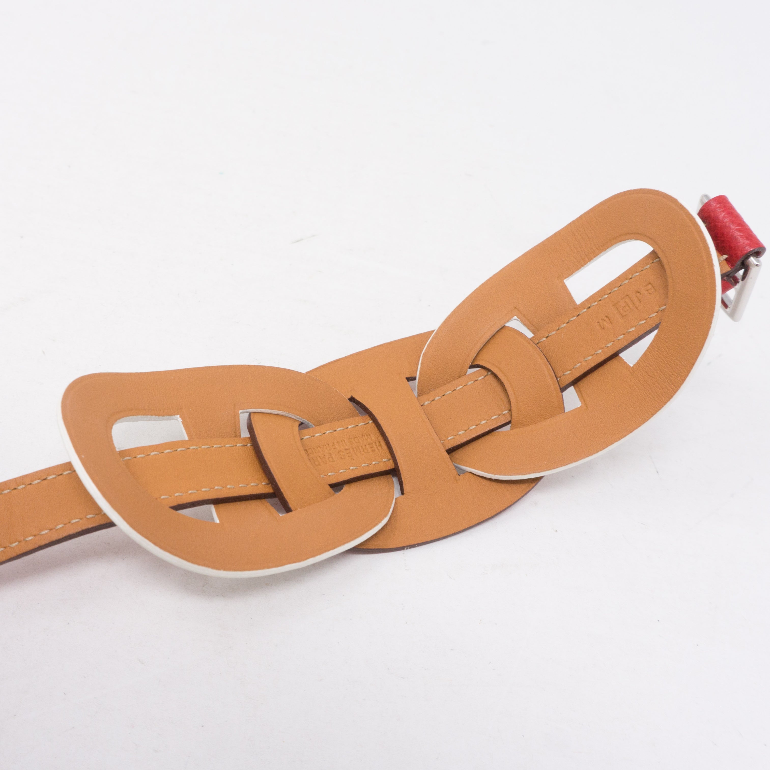 Fétiche Leather Bracelet Red White