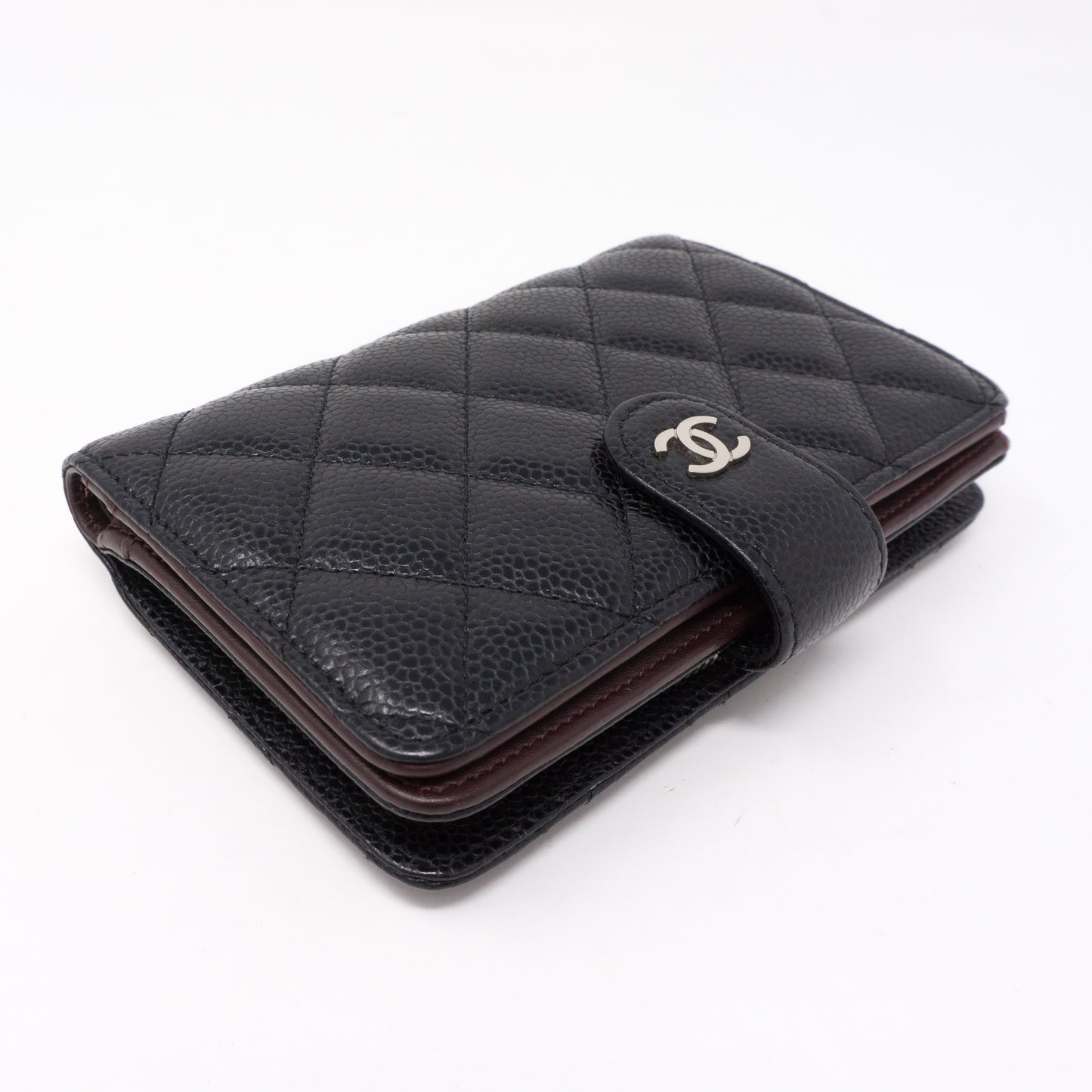 CC Bifold Quilted Black Caviar Wallet