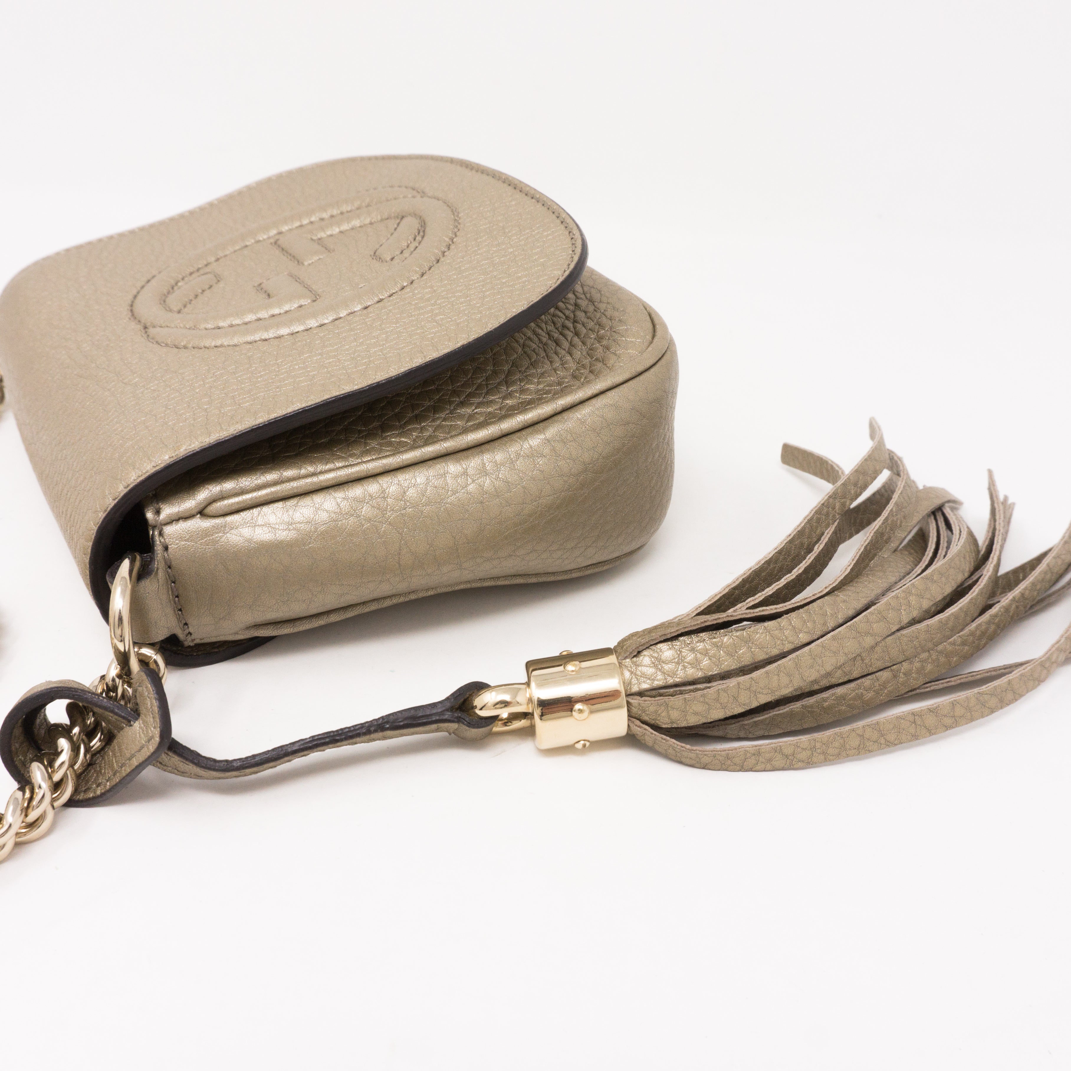 Soho Small Chain Bag Champagne Leather