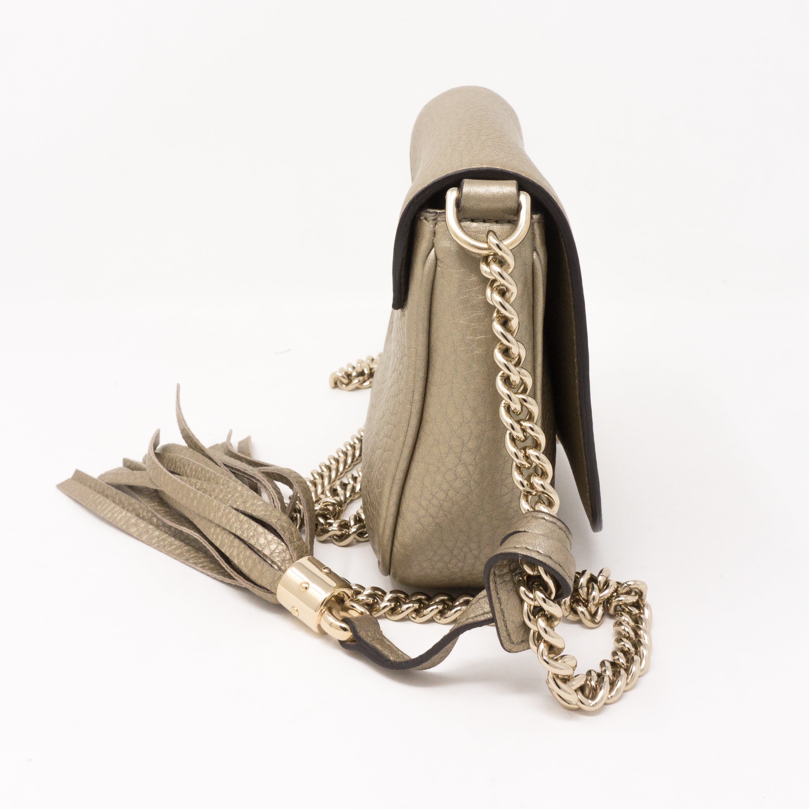 Soho Small Chain Bag Champagne Leather