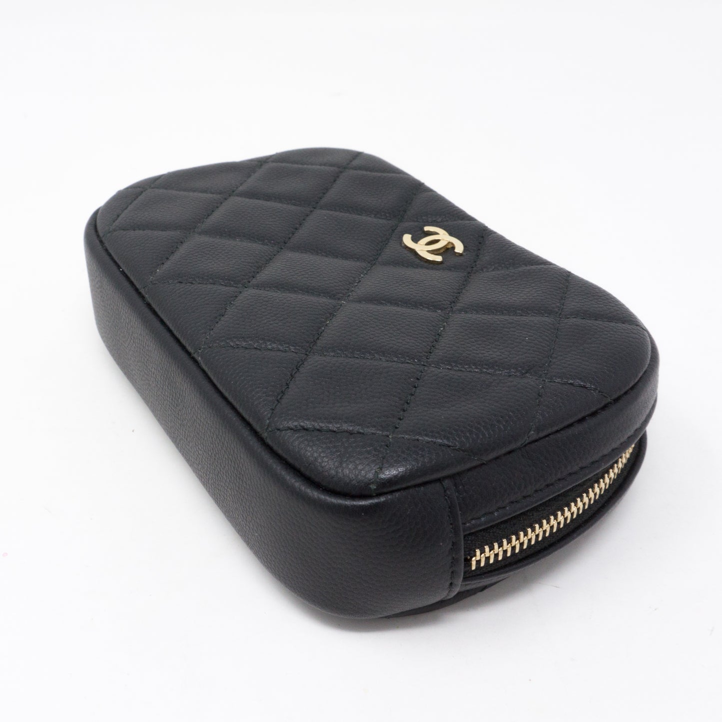 Curvy Pouch Cosmetic Case Black Caviar