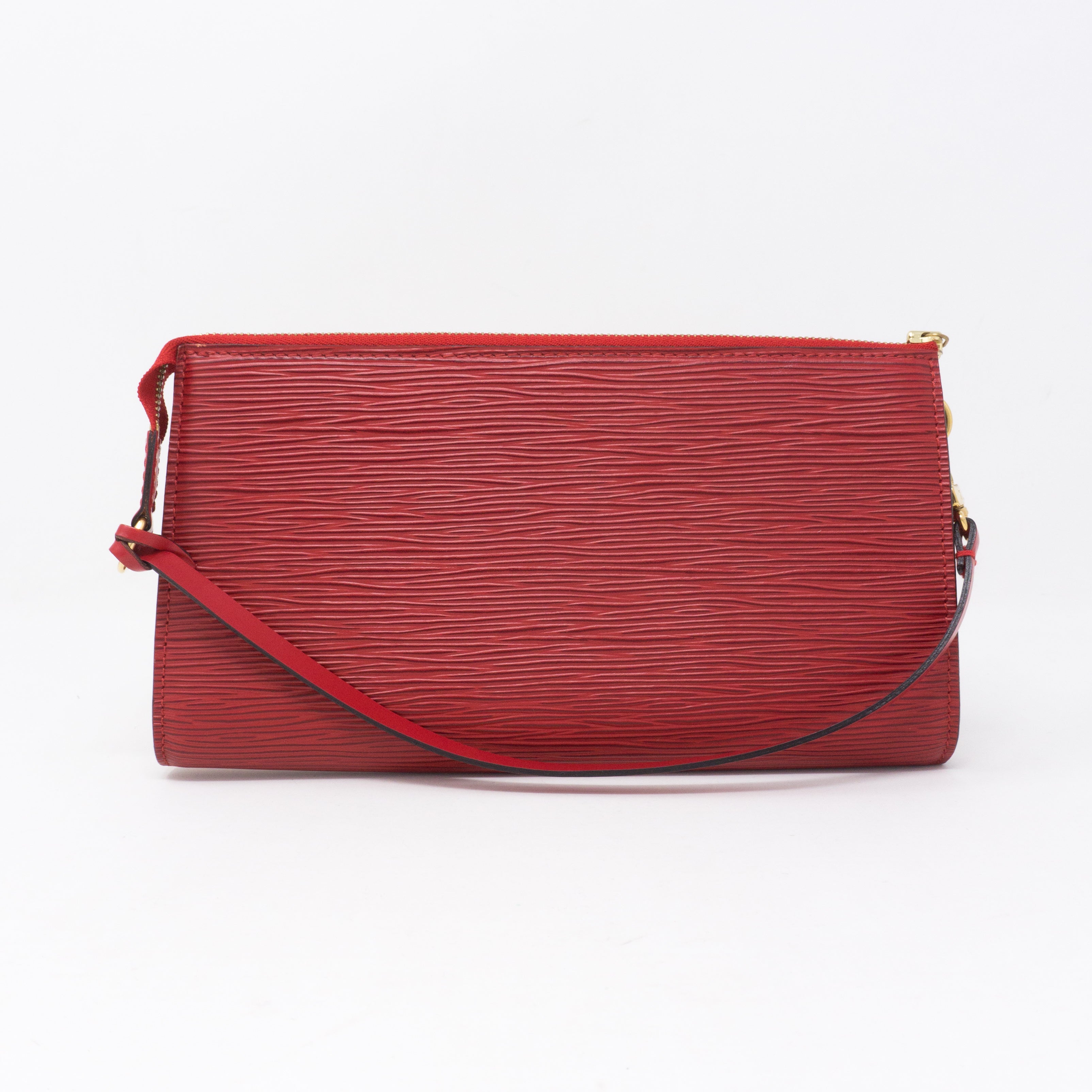 Pochette Accessoires Red Epi Leather