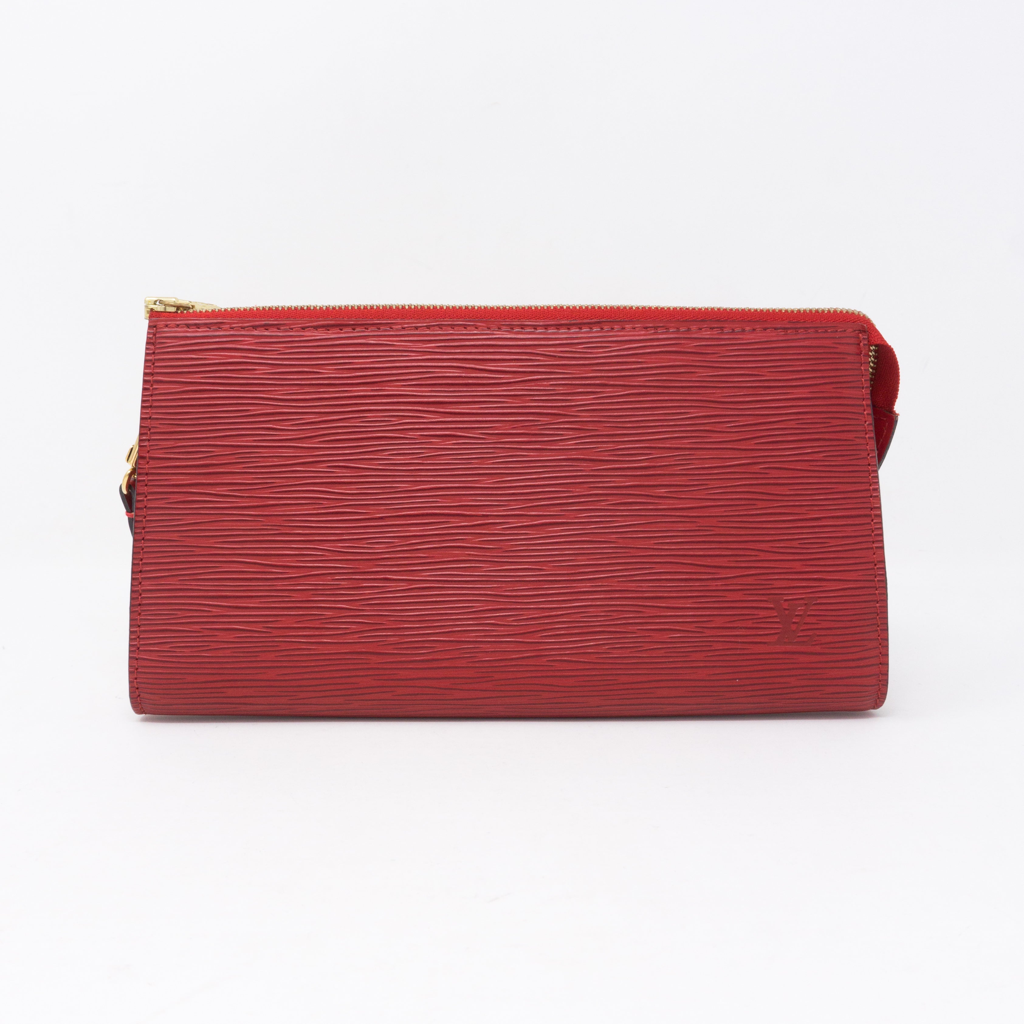 Pochette Accessoires Red Epi Leather