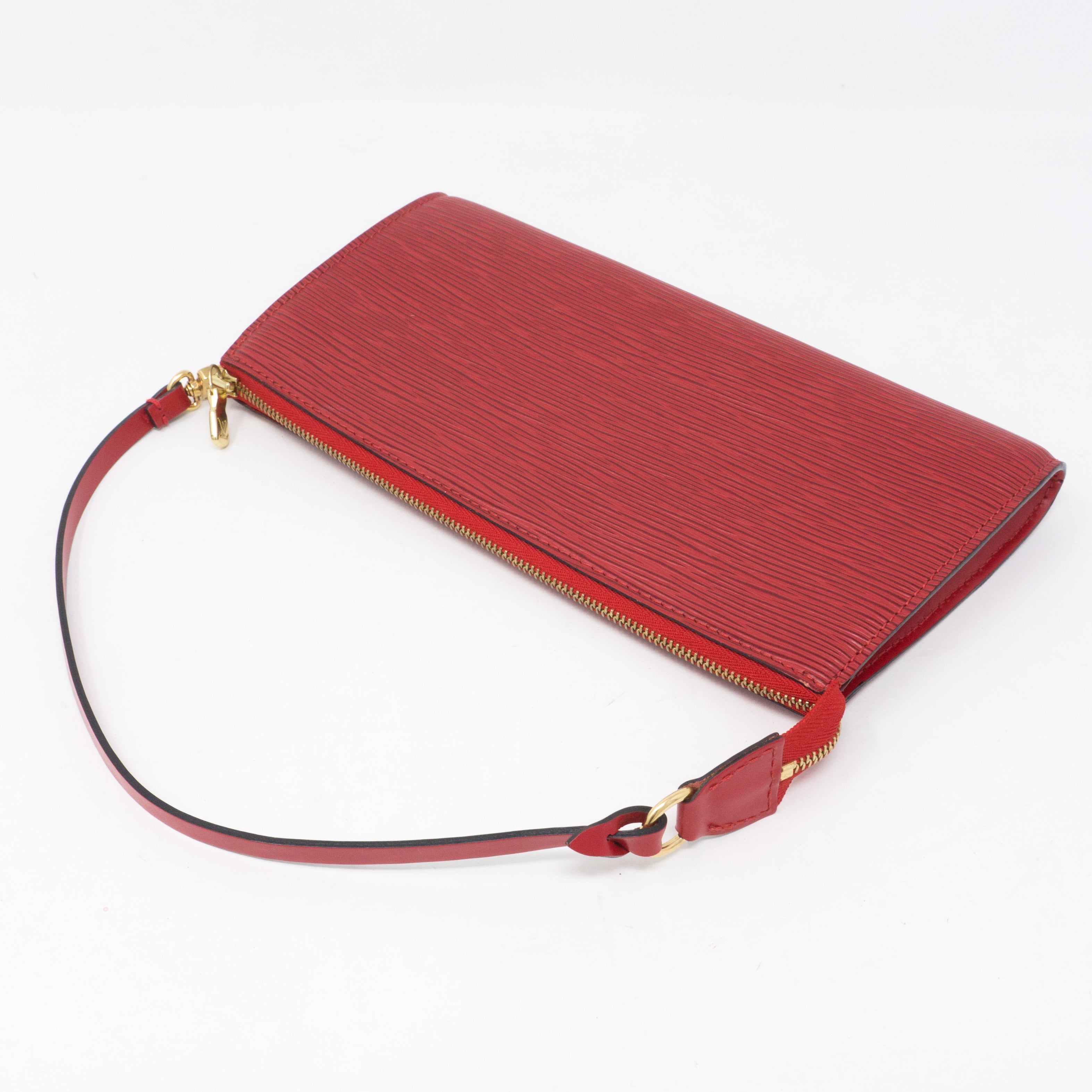 Pochette Accessoires Red Epi Leather