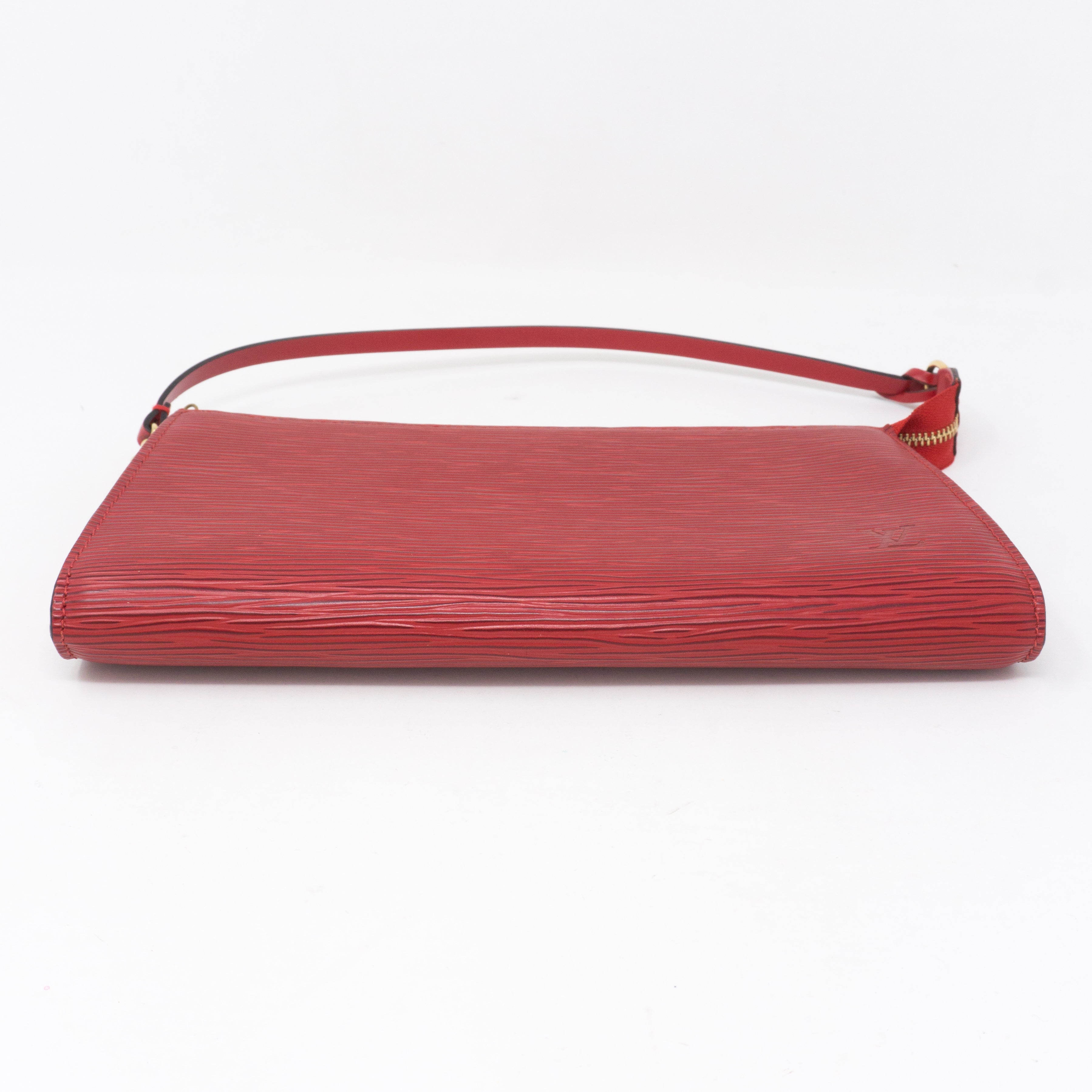 Pochette Accessoires Red Epi Leather