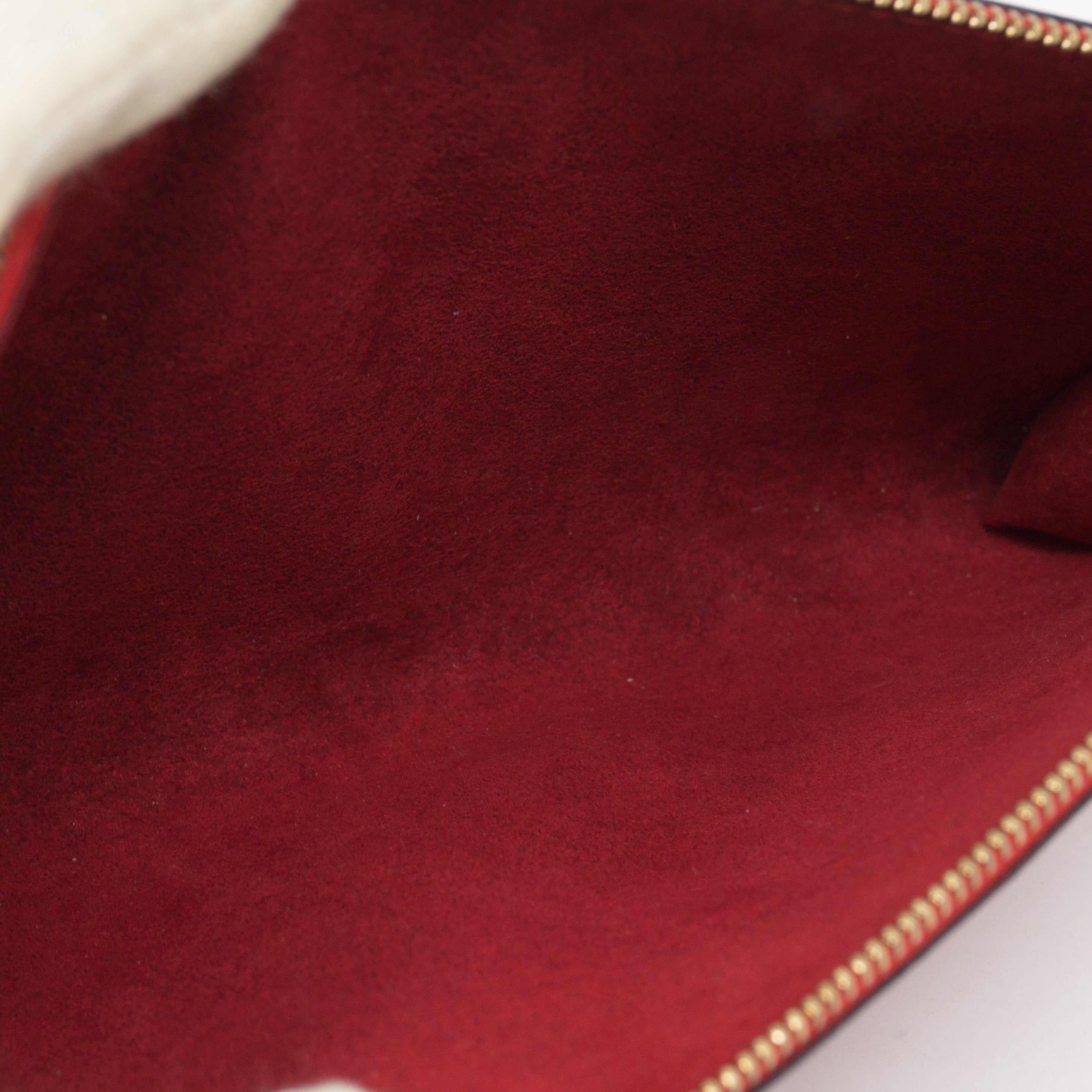 Pochette Accessoires Red Epi Leather