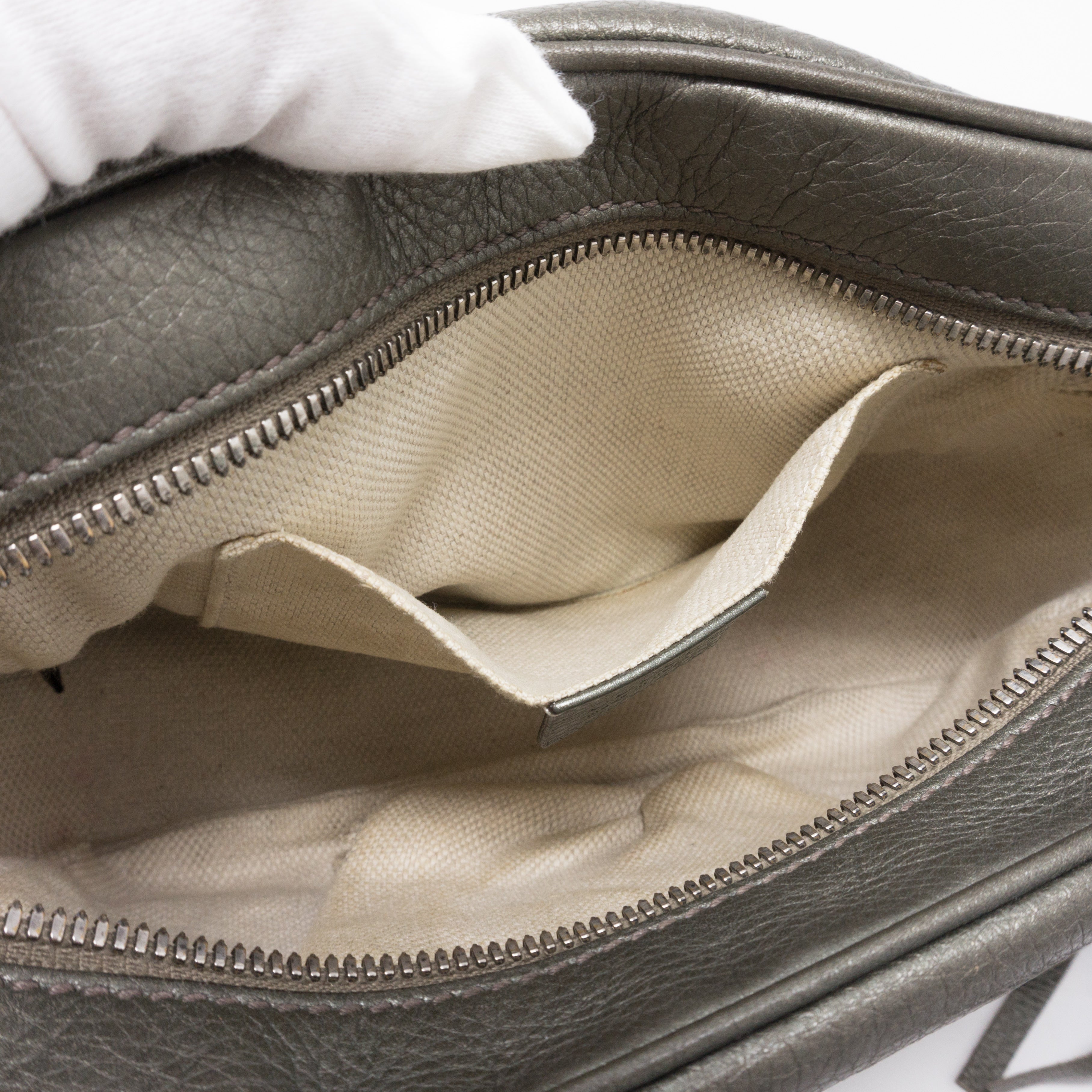 Disco Soho Metallic Pewter Leather