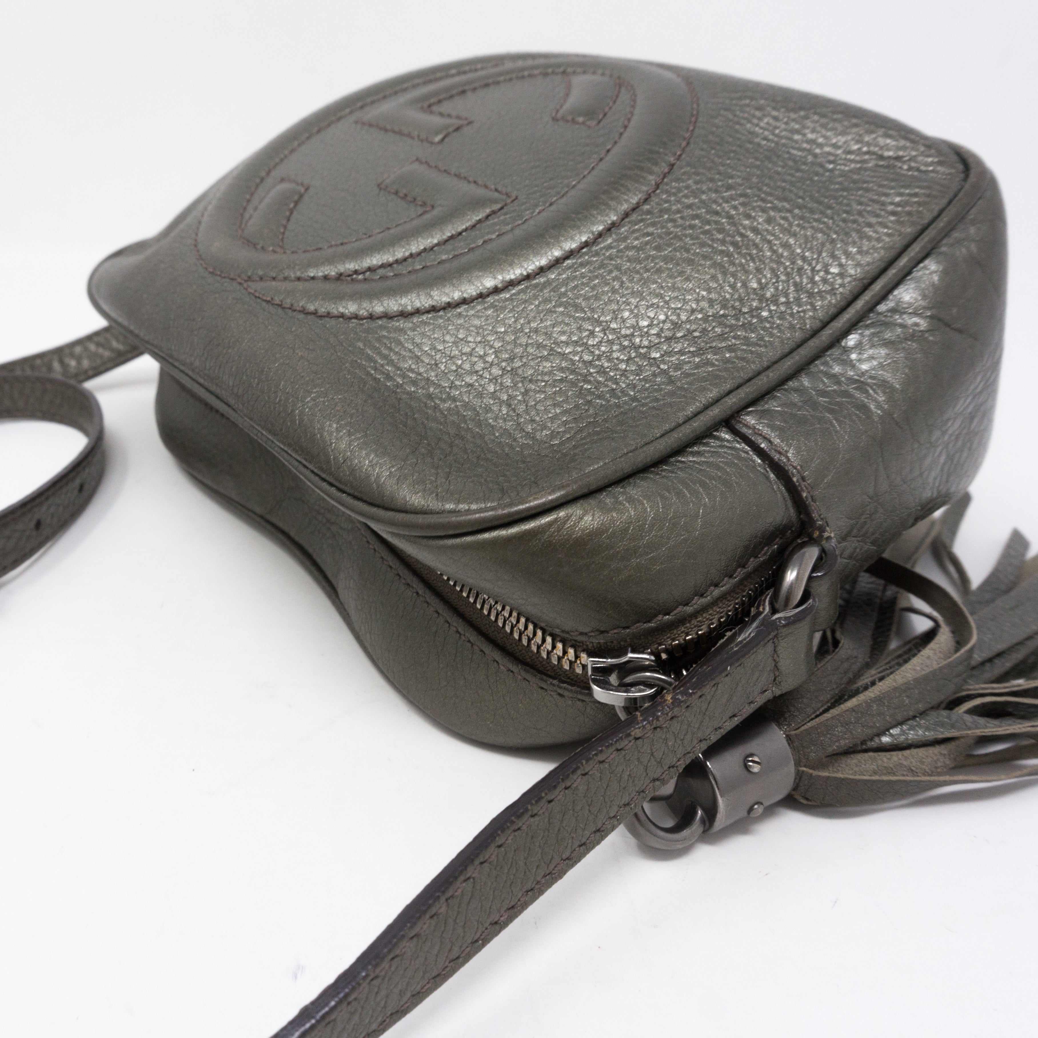 Disco Soho Metallic Pewter Leather