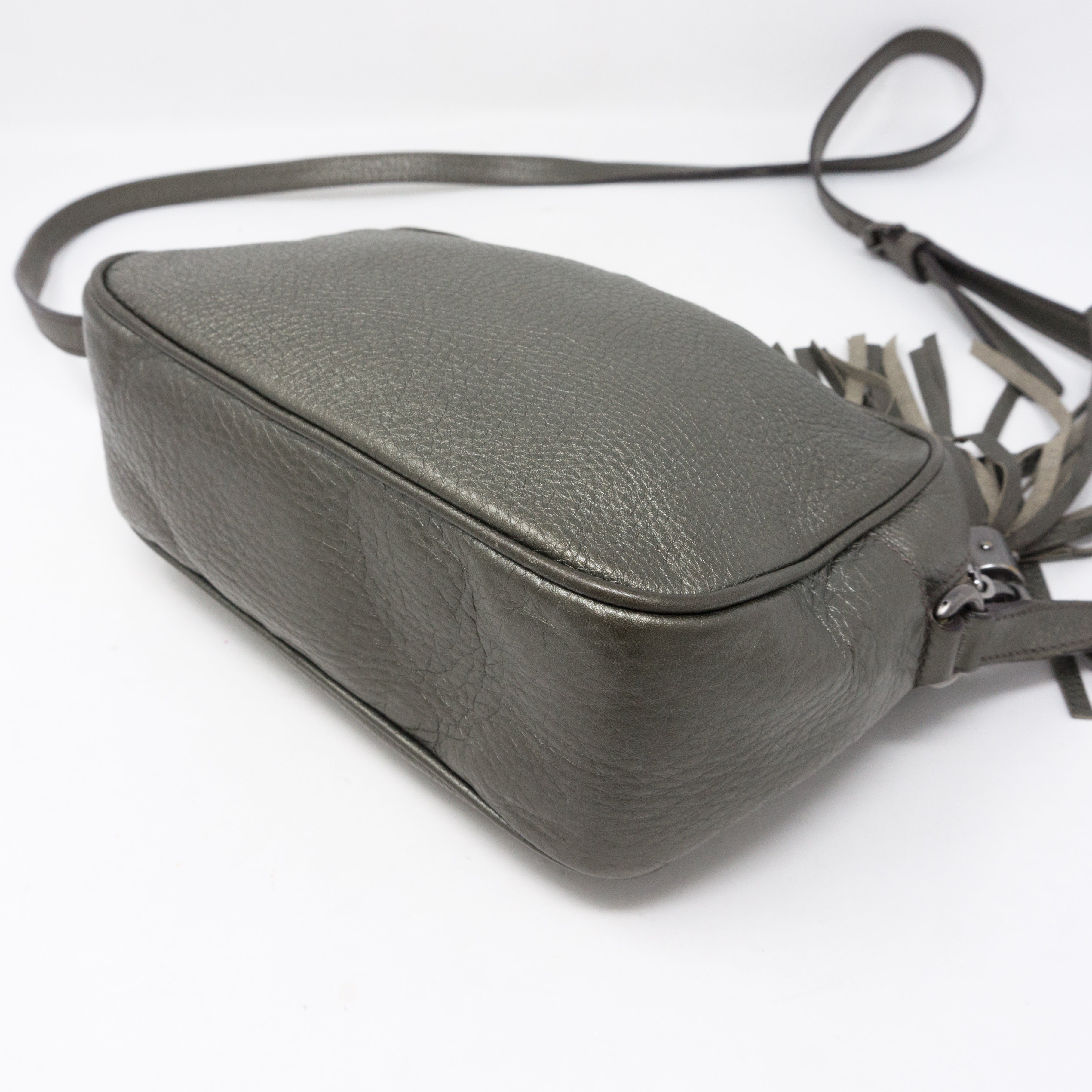 Disco Soho Metallic Pewter Leather