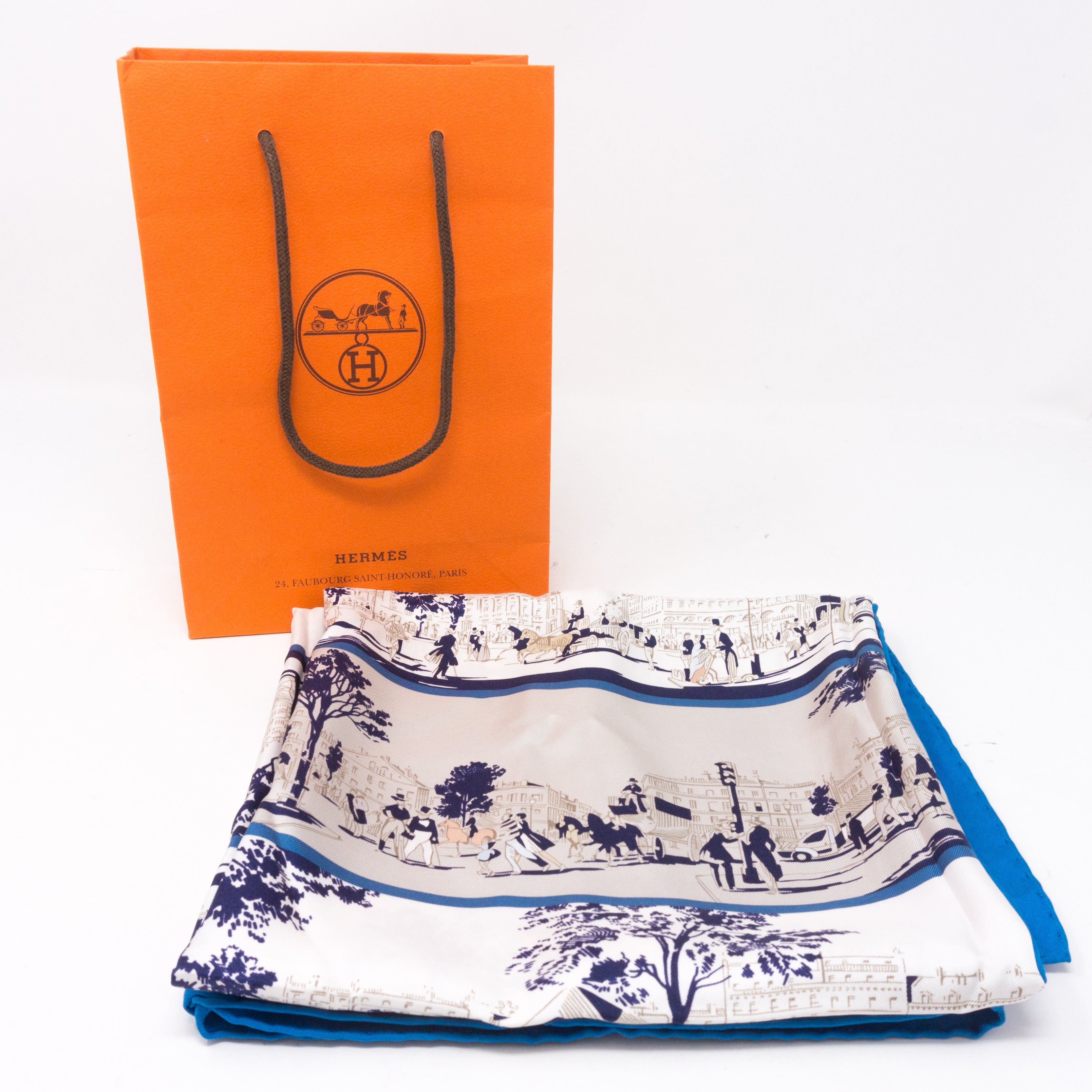 Silk Scarf 90 A L'Ombre Des Boulevards
