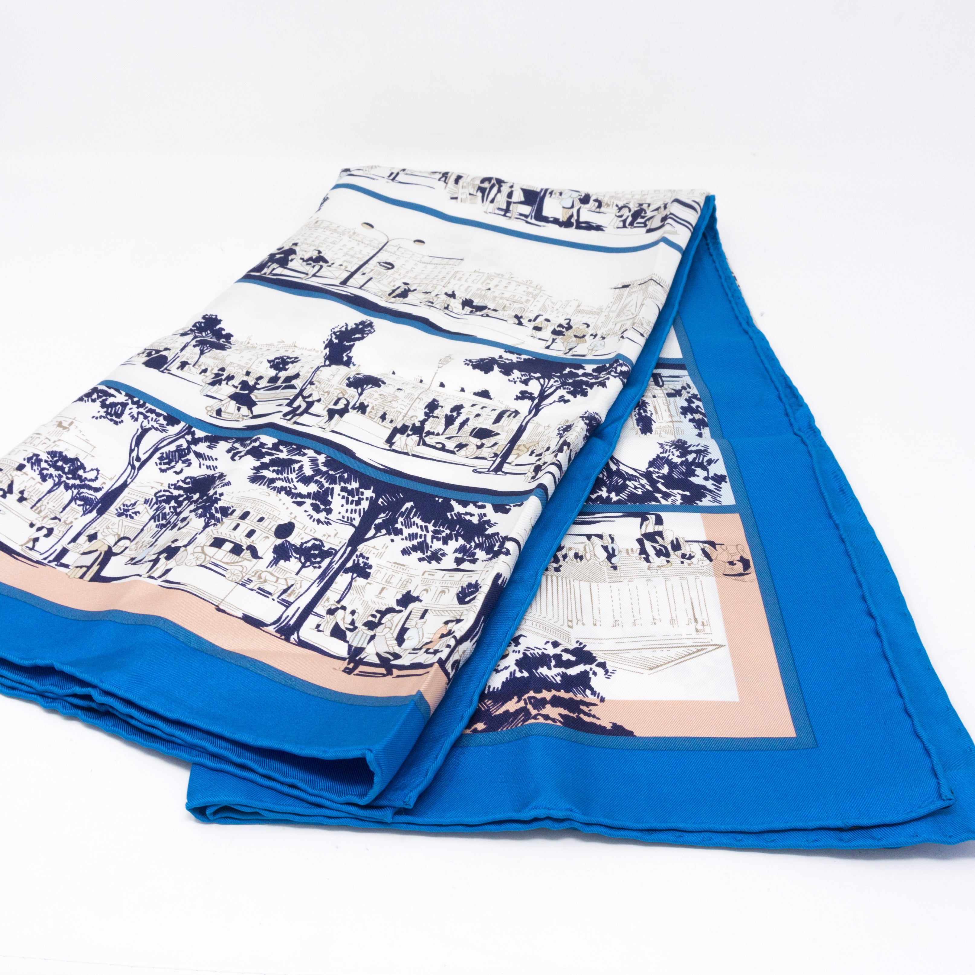 Silk Scarf 90 A L'Ombre Des Boulevards