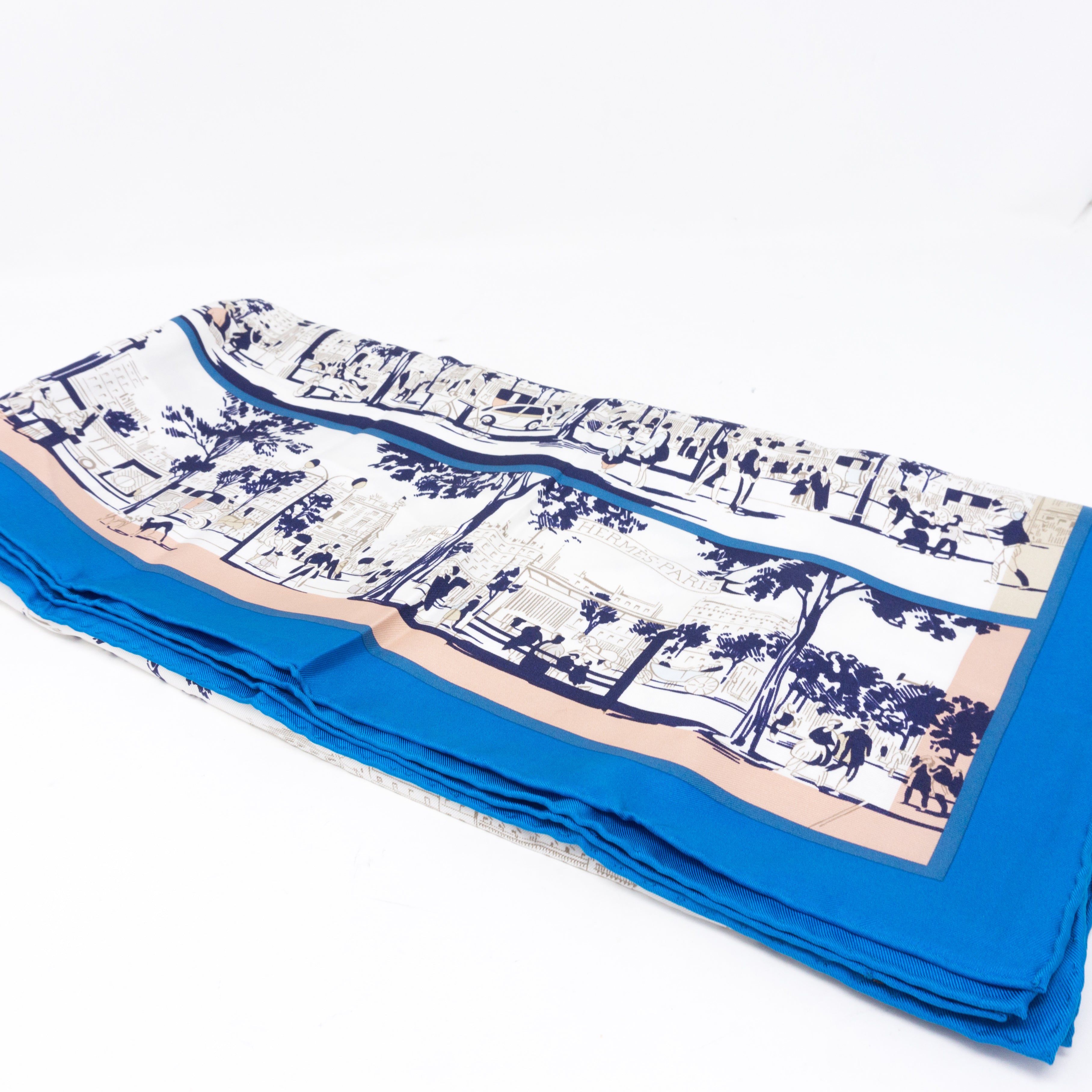 Silk Scarf 90 A L'Ombre Des Boulevards