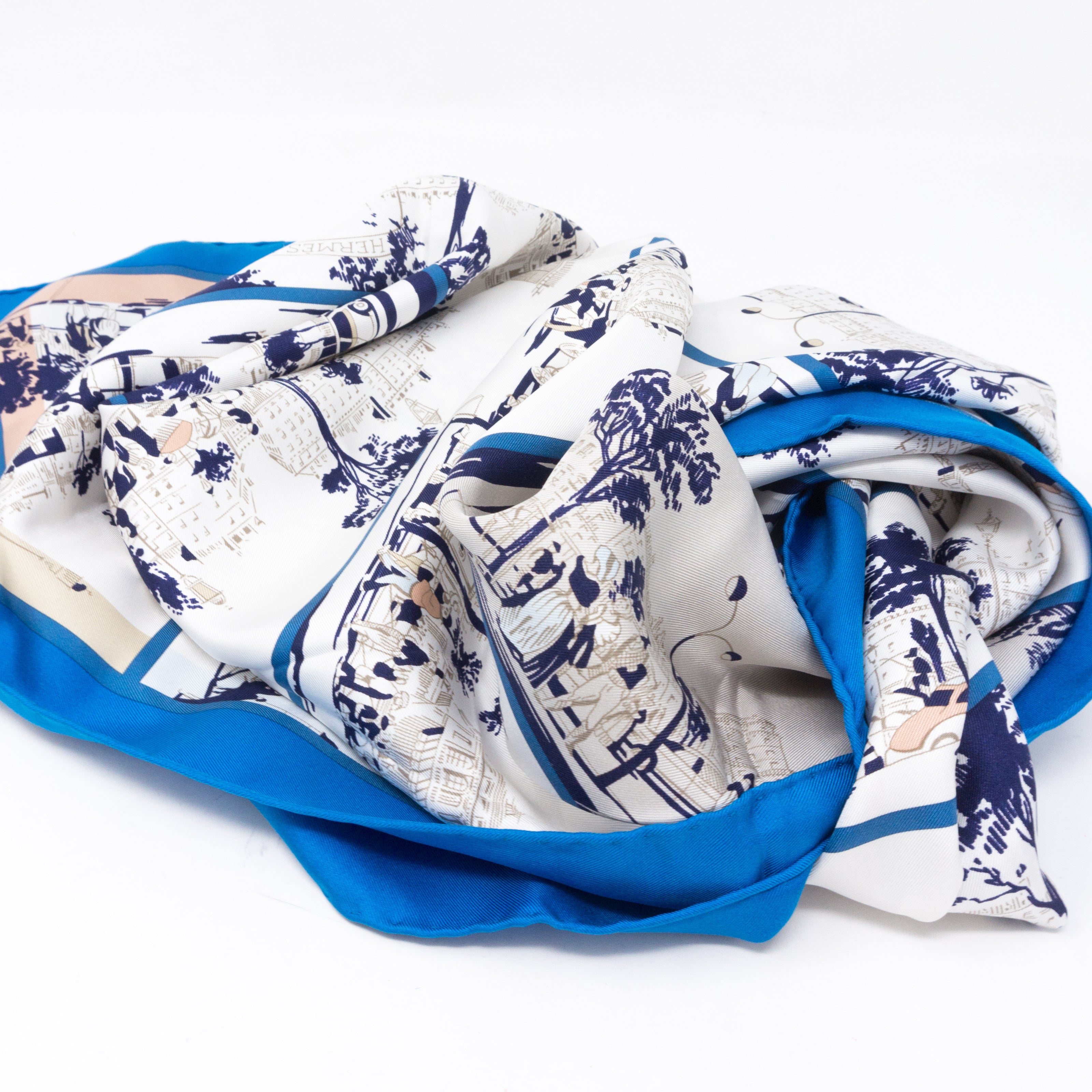 Silk Scarf 90 A L'Ombre Des Boulevards
