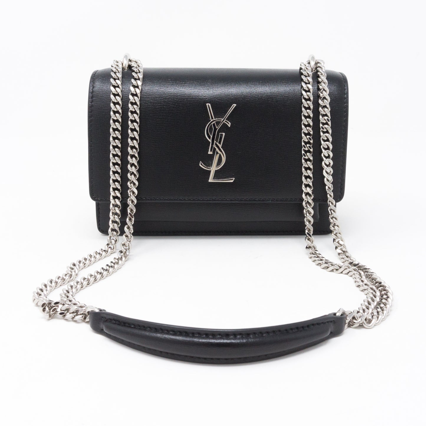 Sunset Chain Wallet Black Leather