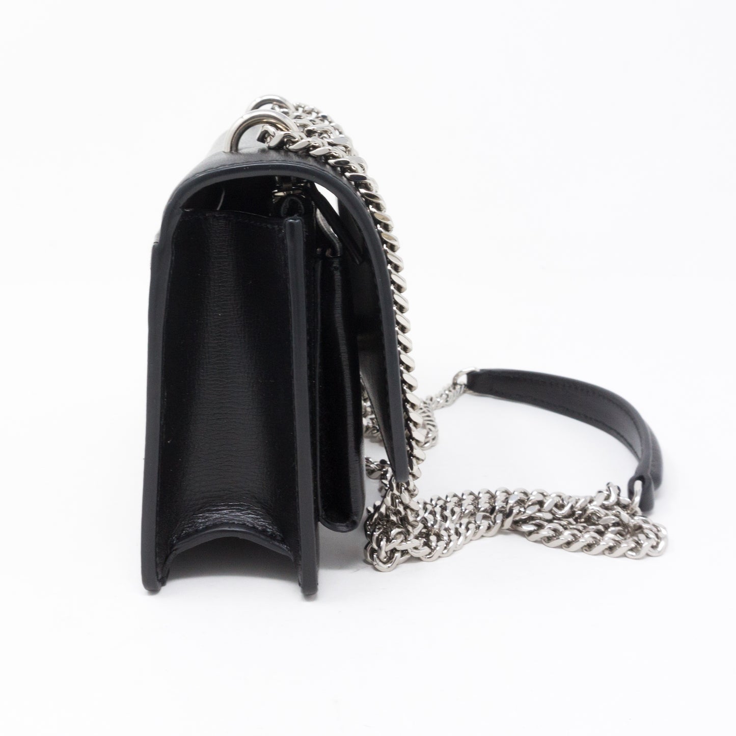 Sunset Chain Wallet Black Leather