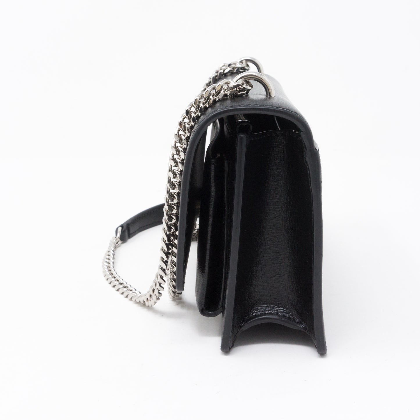 Sunset Chain Wallet Black Leather