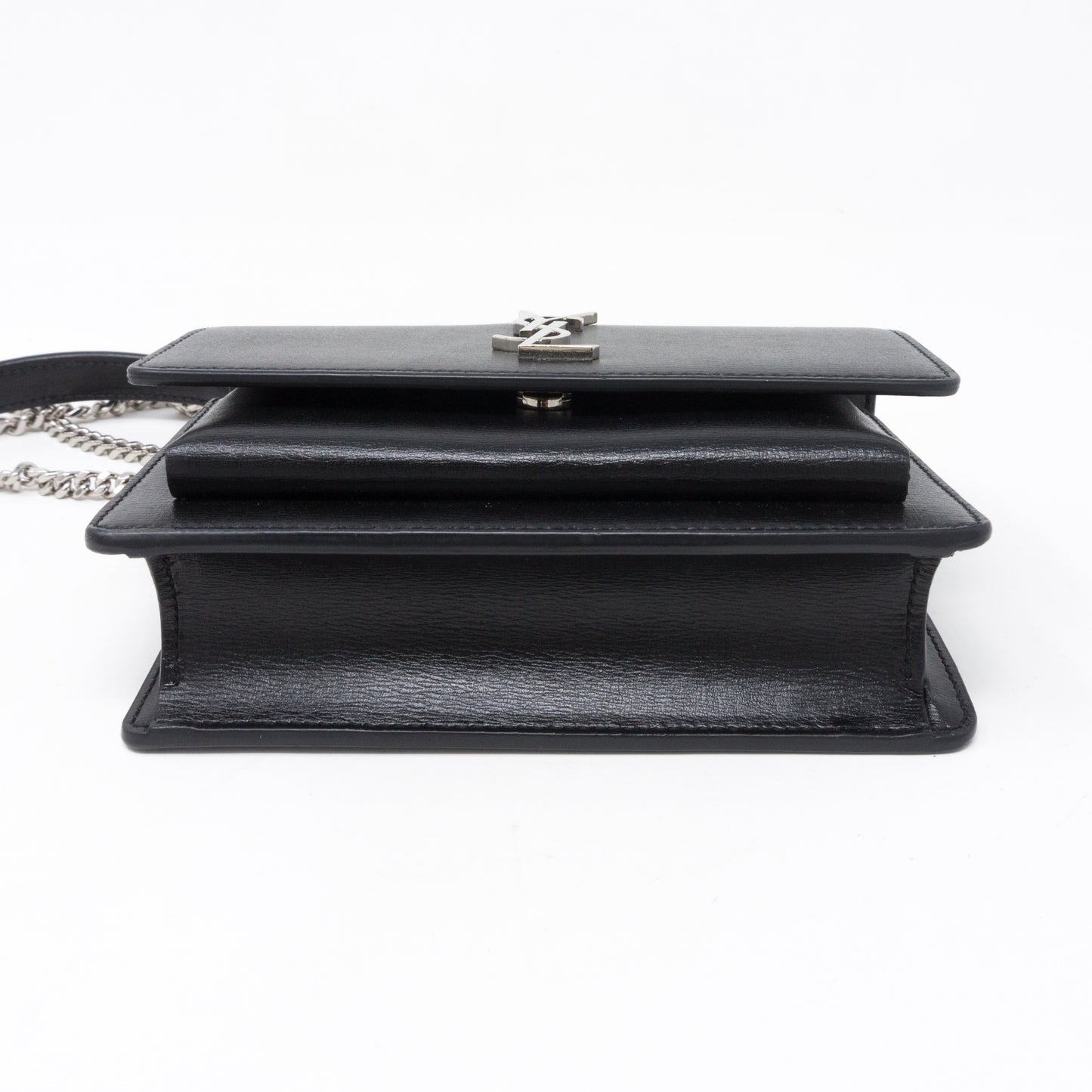 Sunset Chain Wallet Black Leather