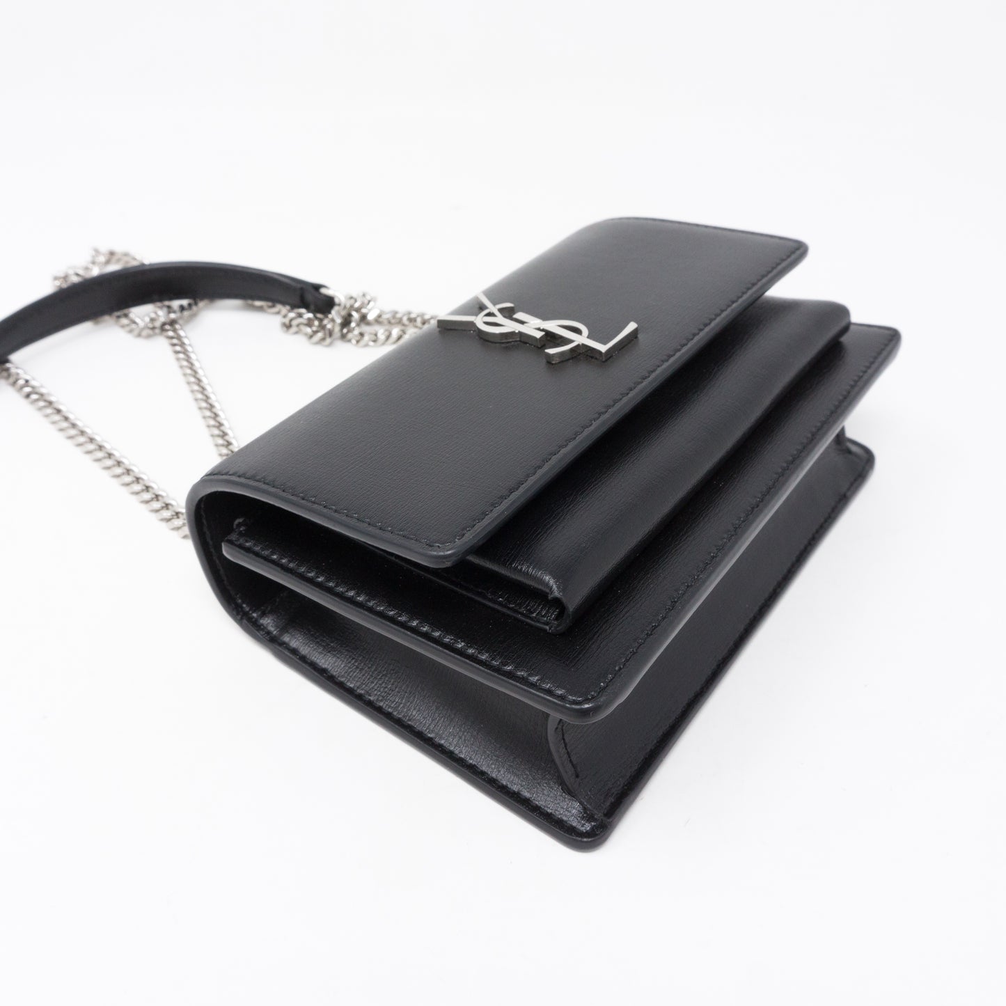 Sunset Chain Wallet Black Leather