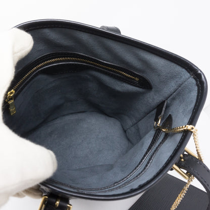 Petit Bucket Black Epi Leather with Pochette