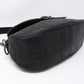 Cannage Quilted Black Leather Shoulder Bag
