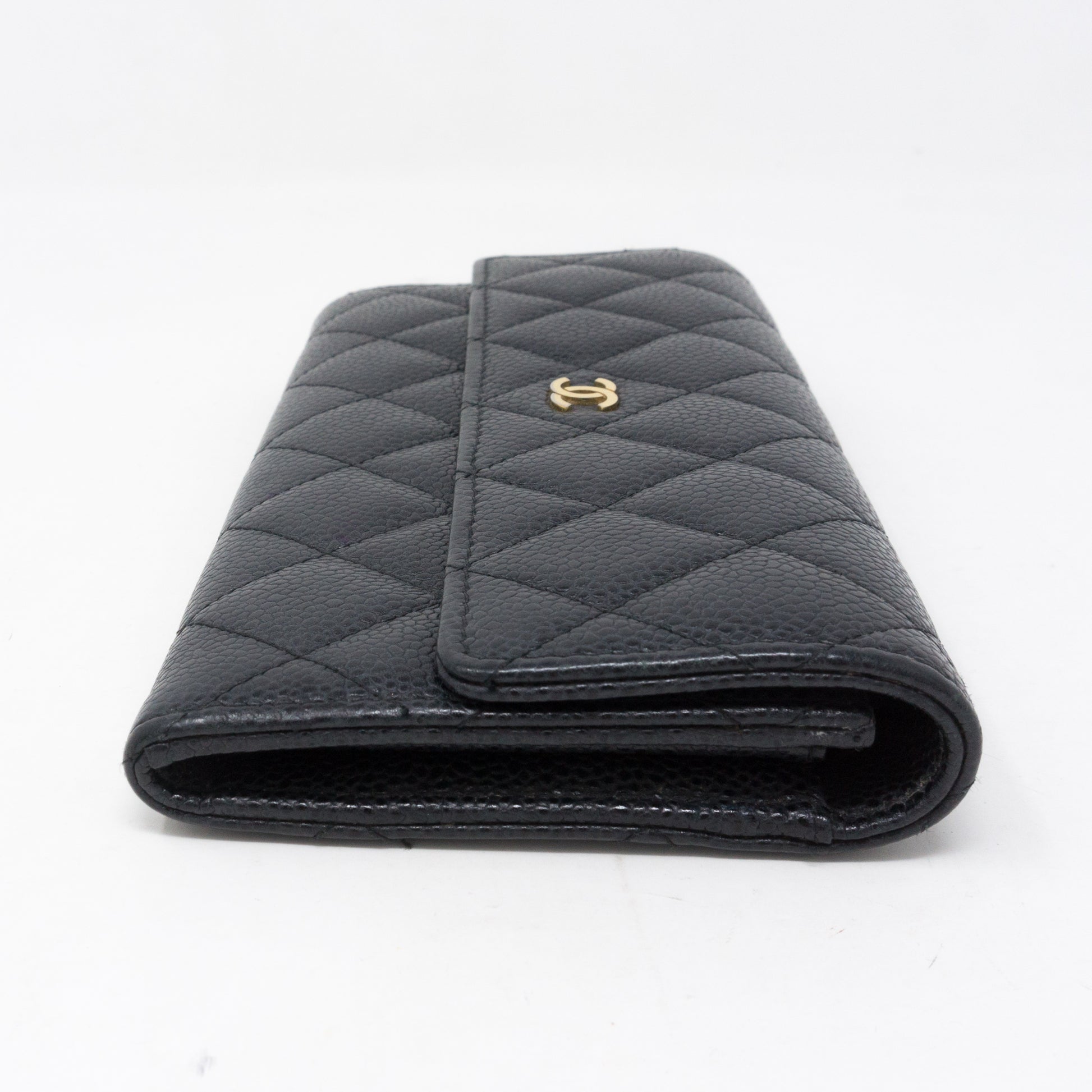CHANEL Classic Long Flap Wallet Black Caviar Gold Hardware 2017 - BoutiQi  Bags