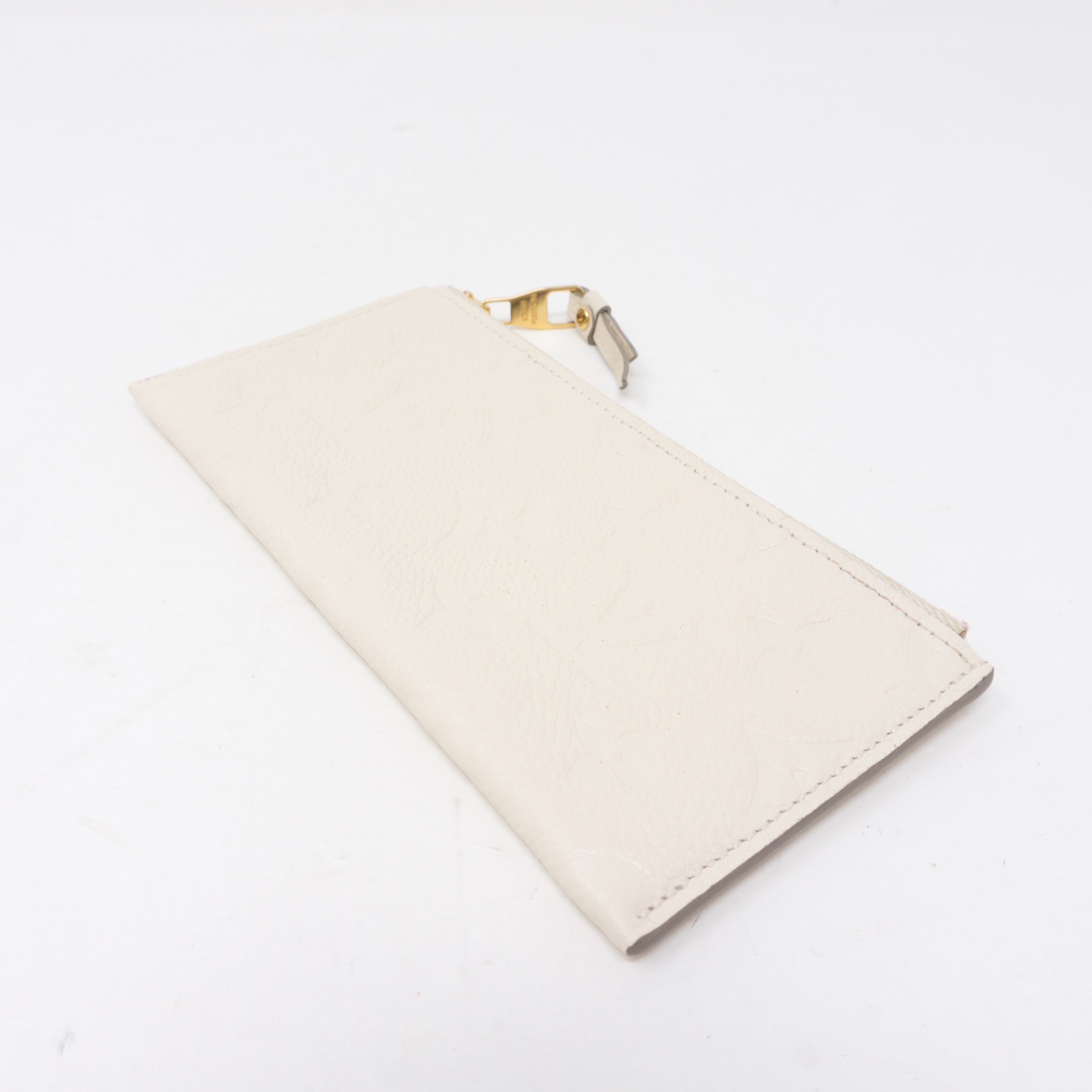 Curieuse Wallet Monogram Empreinte White