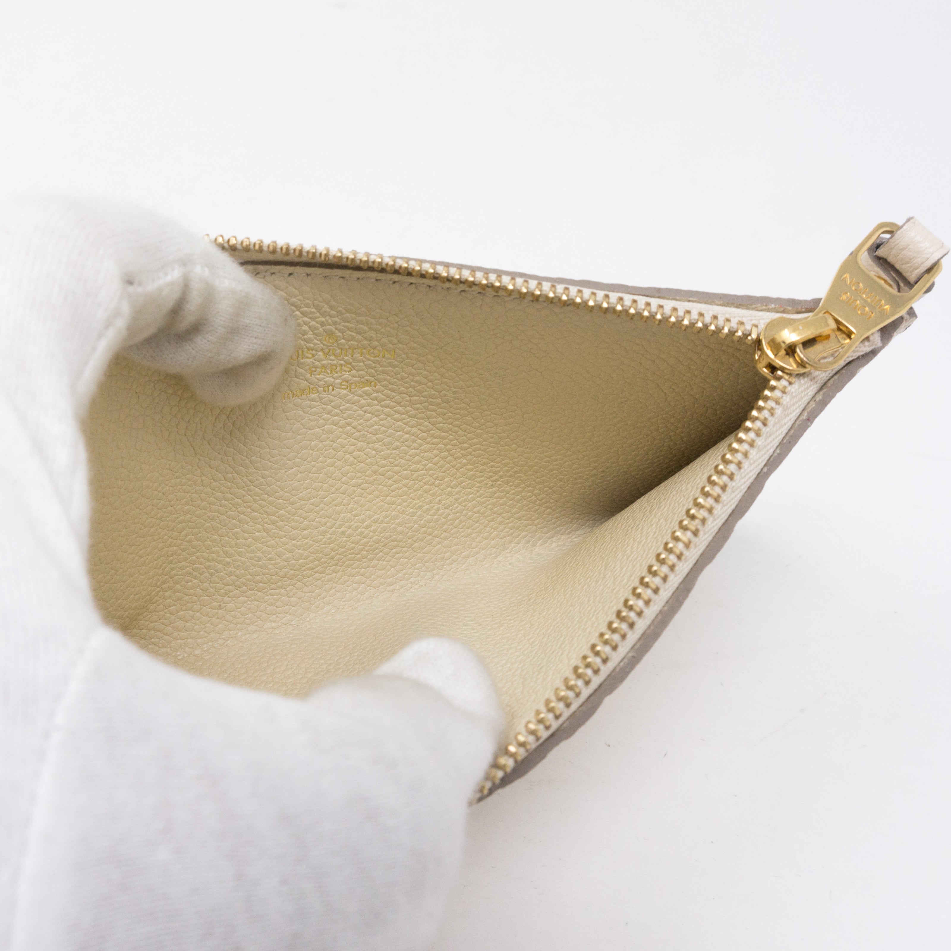 Curieuse Wallet Monogram Empreinte White