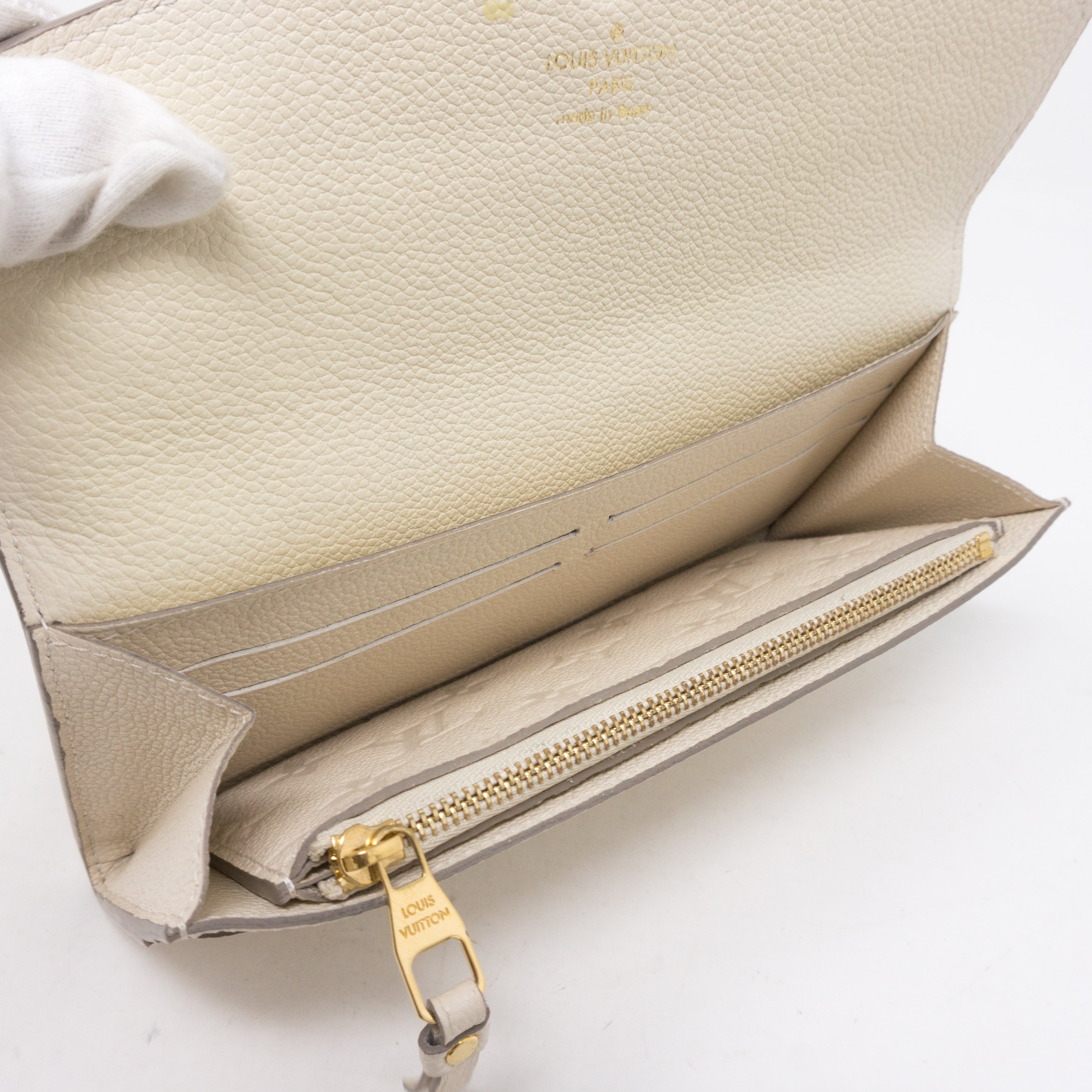 Curieuse Wallet Monogram Empreinte White