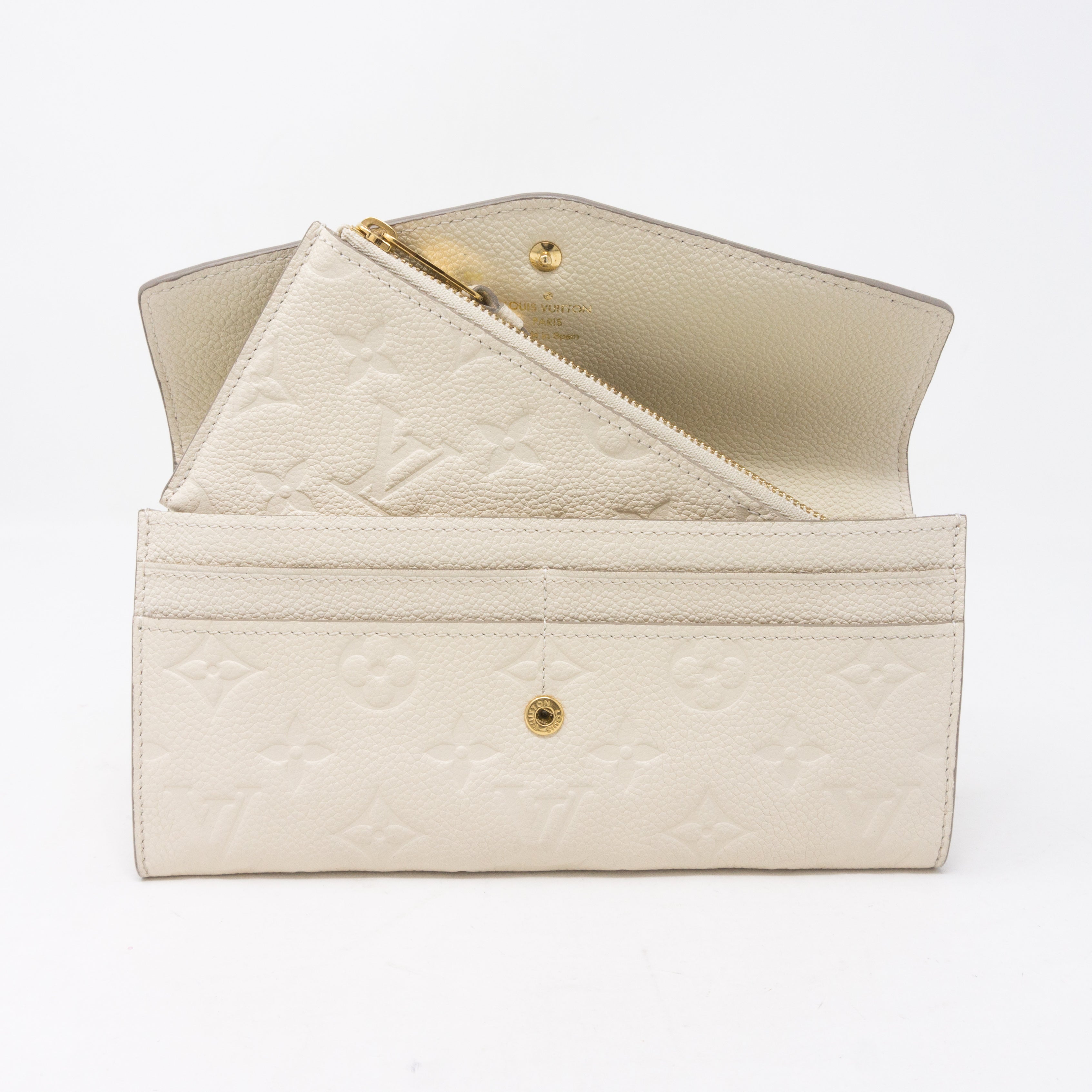 Curieuse Wallet Monogram Empreinte White