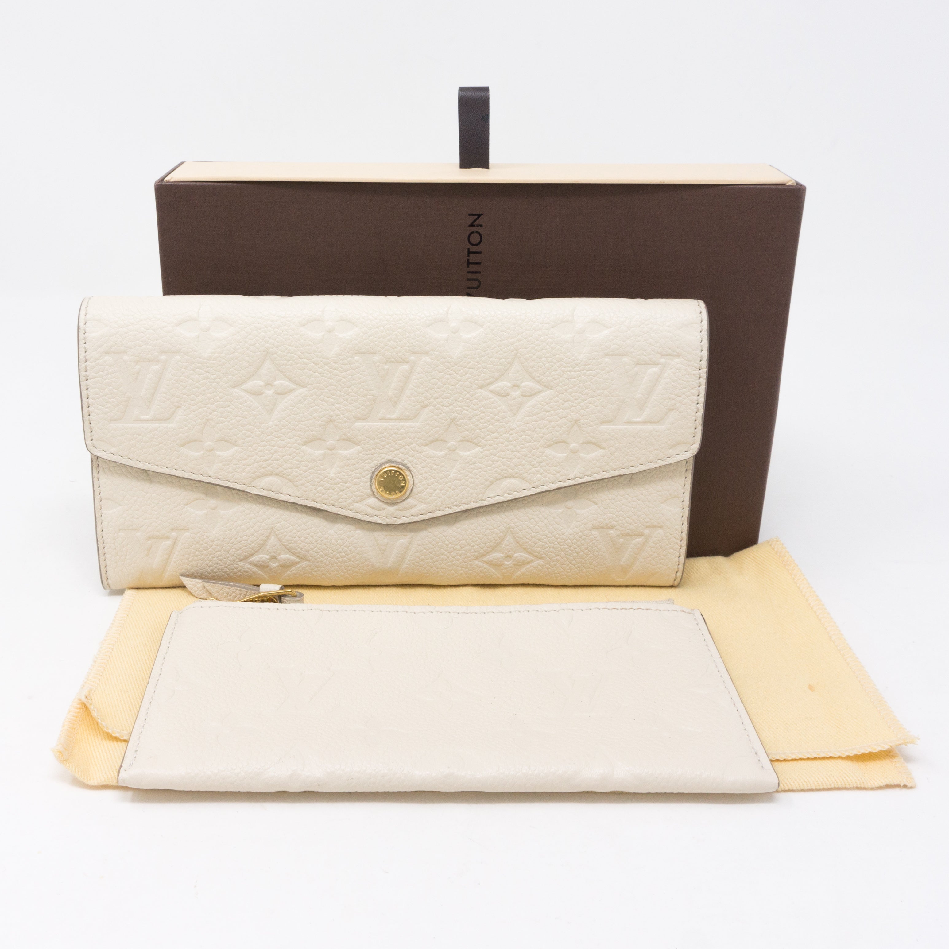Curieuse Wallet Monogram Empreinte White