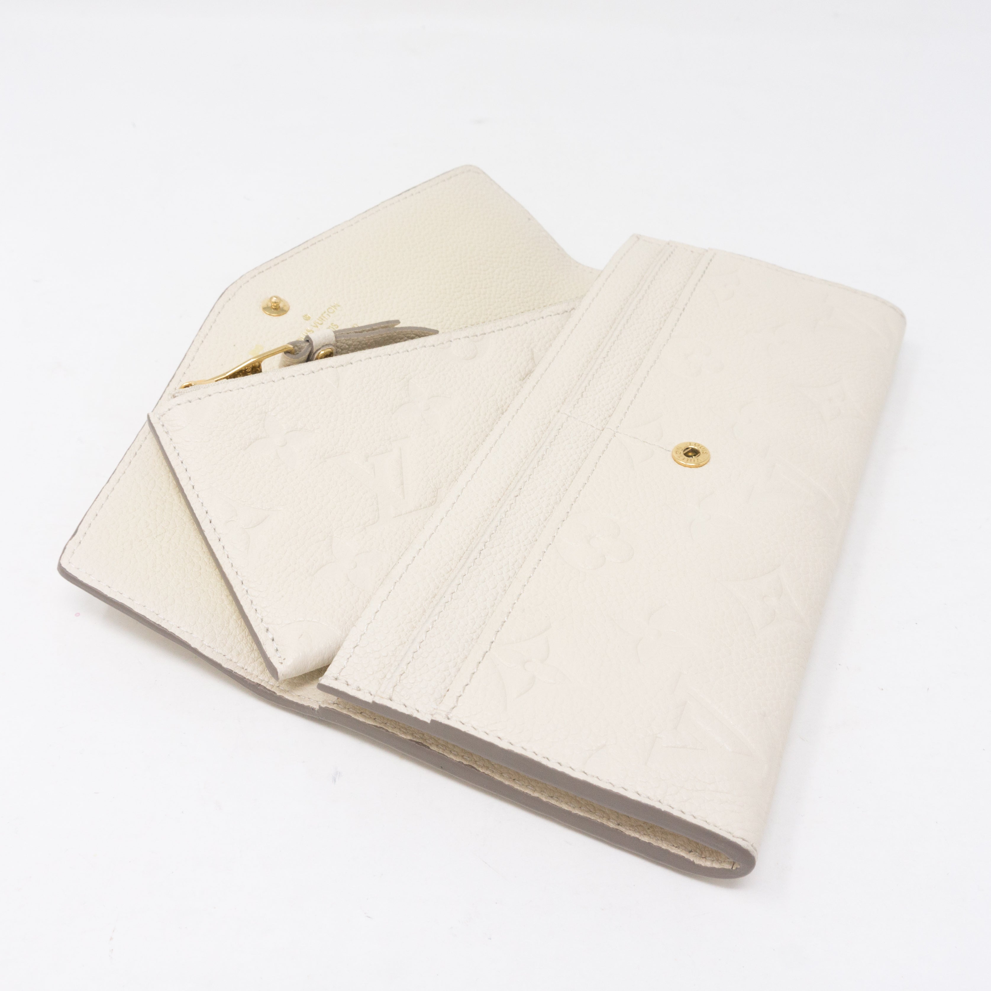 Curieuse Wallet Monogram Empreinte White