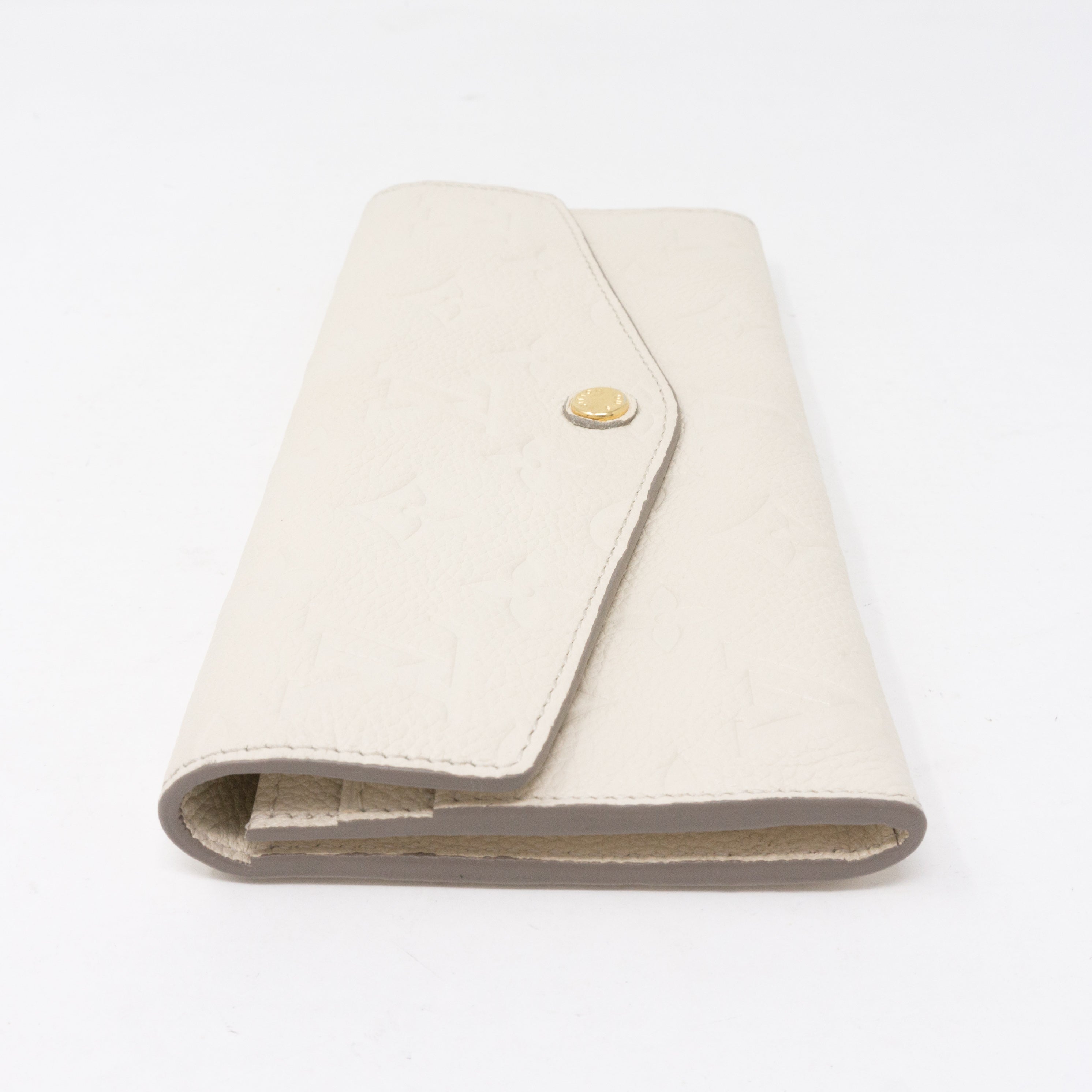 Curieuse Wallet Monogram Empreinte White