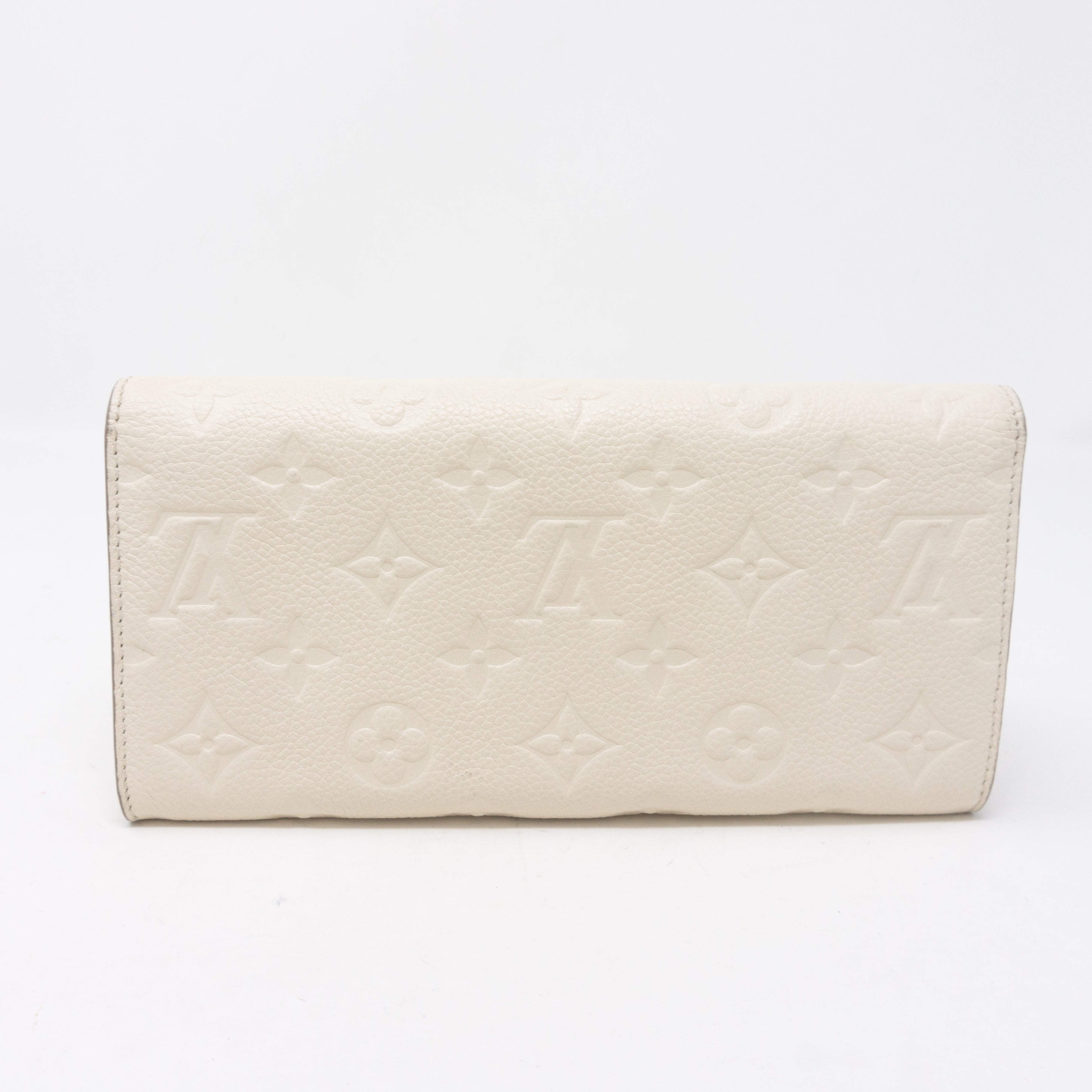 Curieuse Wallet Monogram Empreinte White