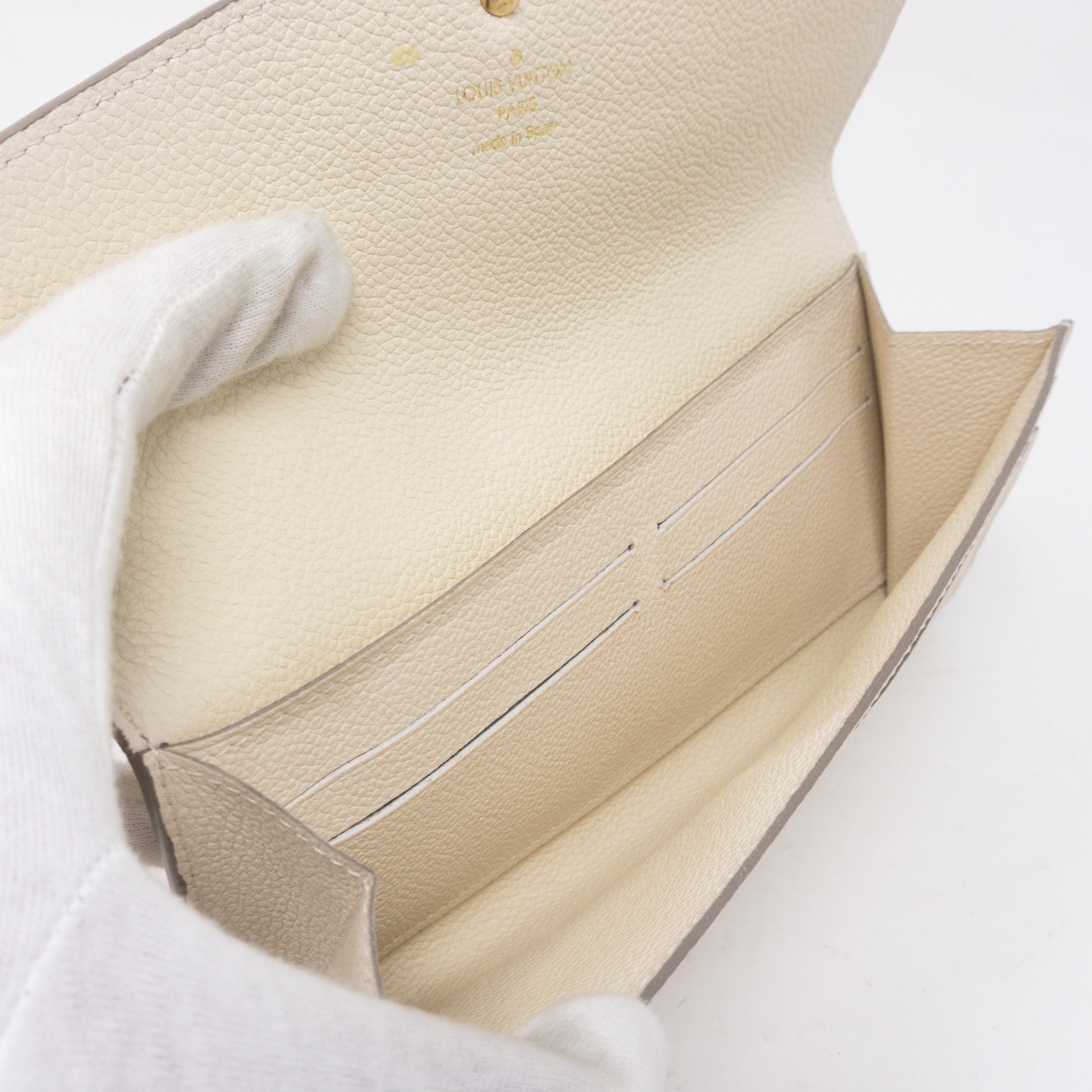 Curieuse Wallet Monogram Empreinte White