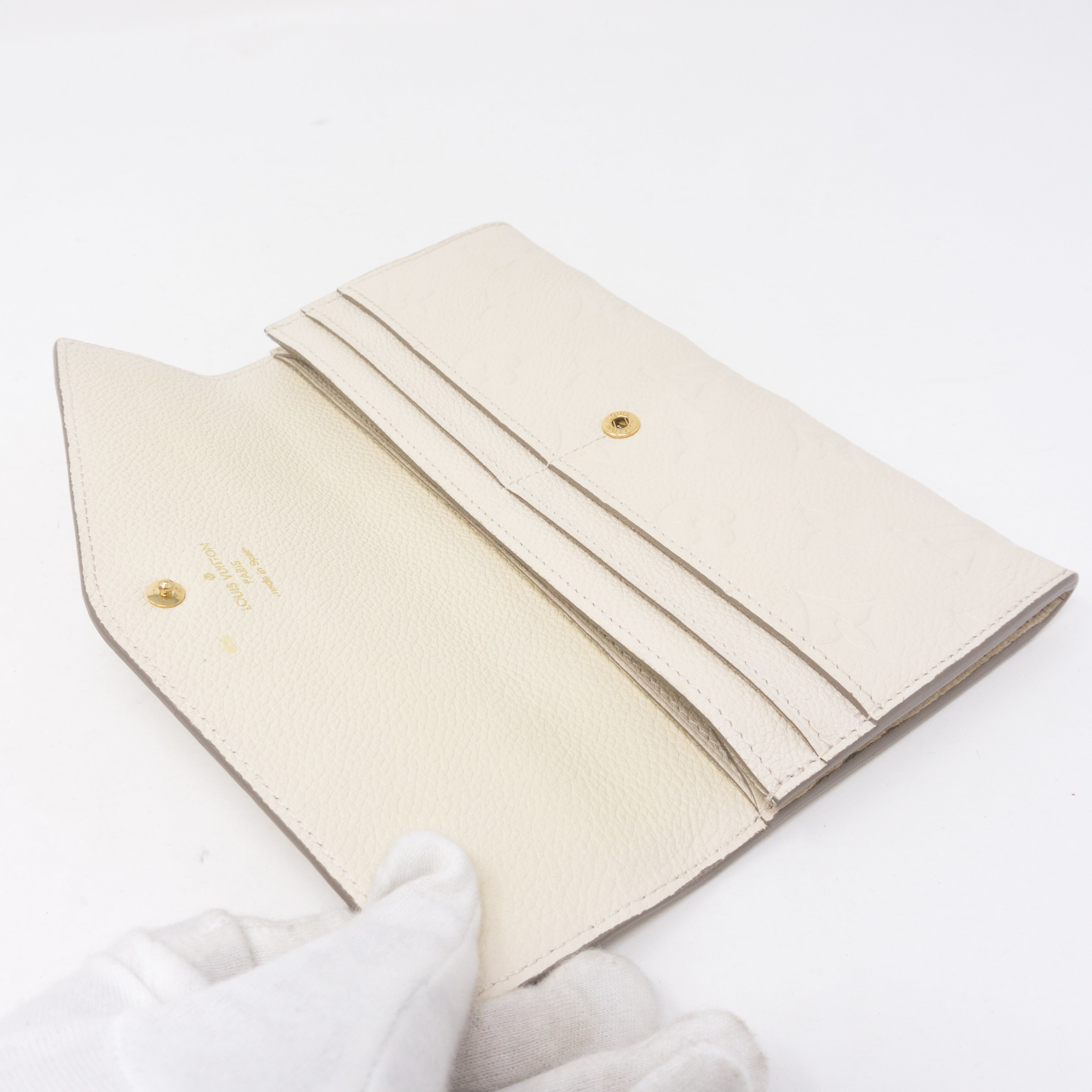 Curieuse Wallet Monogram Empreinte White