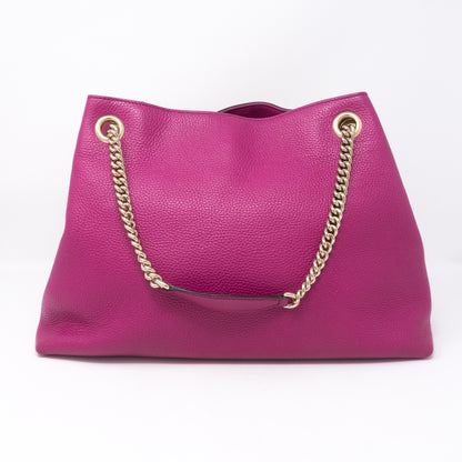 Soho Tassel Chain Pink Leather Bag