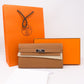 Classic Kelly Wallet Gold Leather