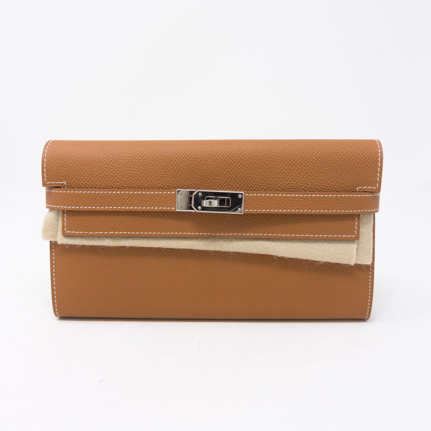 Classic Kelly Wallet Gold Leather