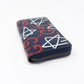 Zip Around Card Case Gucci Ghost Blue Leather