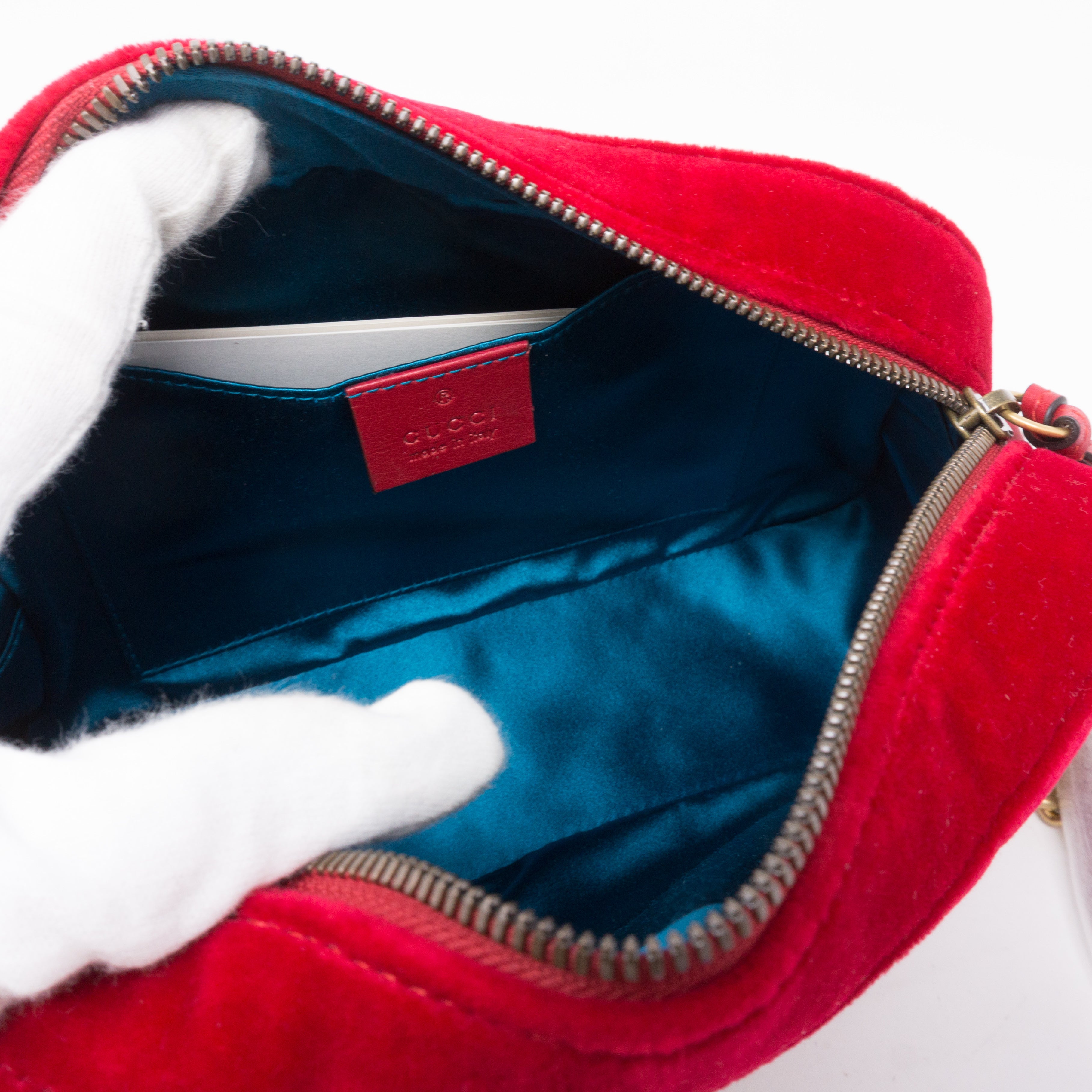 GG Marmont Small Shoulder Bag Red Velvet